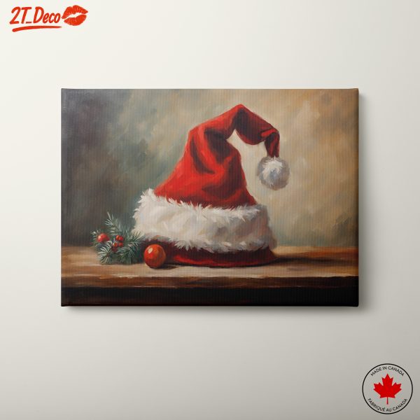 Festive Santa Hat with Holiday Decor