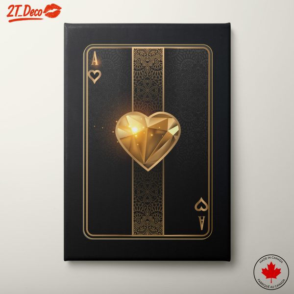 Elegant Playing Card Art with Heart Design