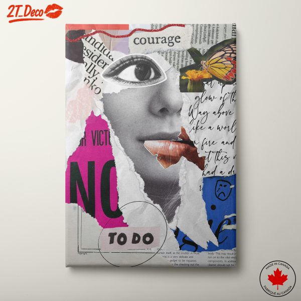 Modern Mixed Media Portrait of Courage