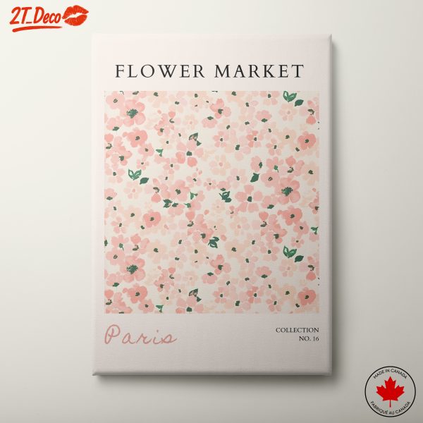 Charming Floral Market Artwork Featuring Soft Blooms
