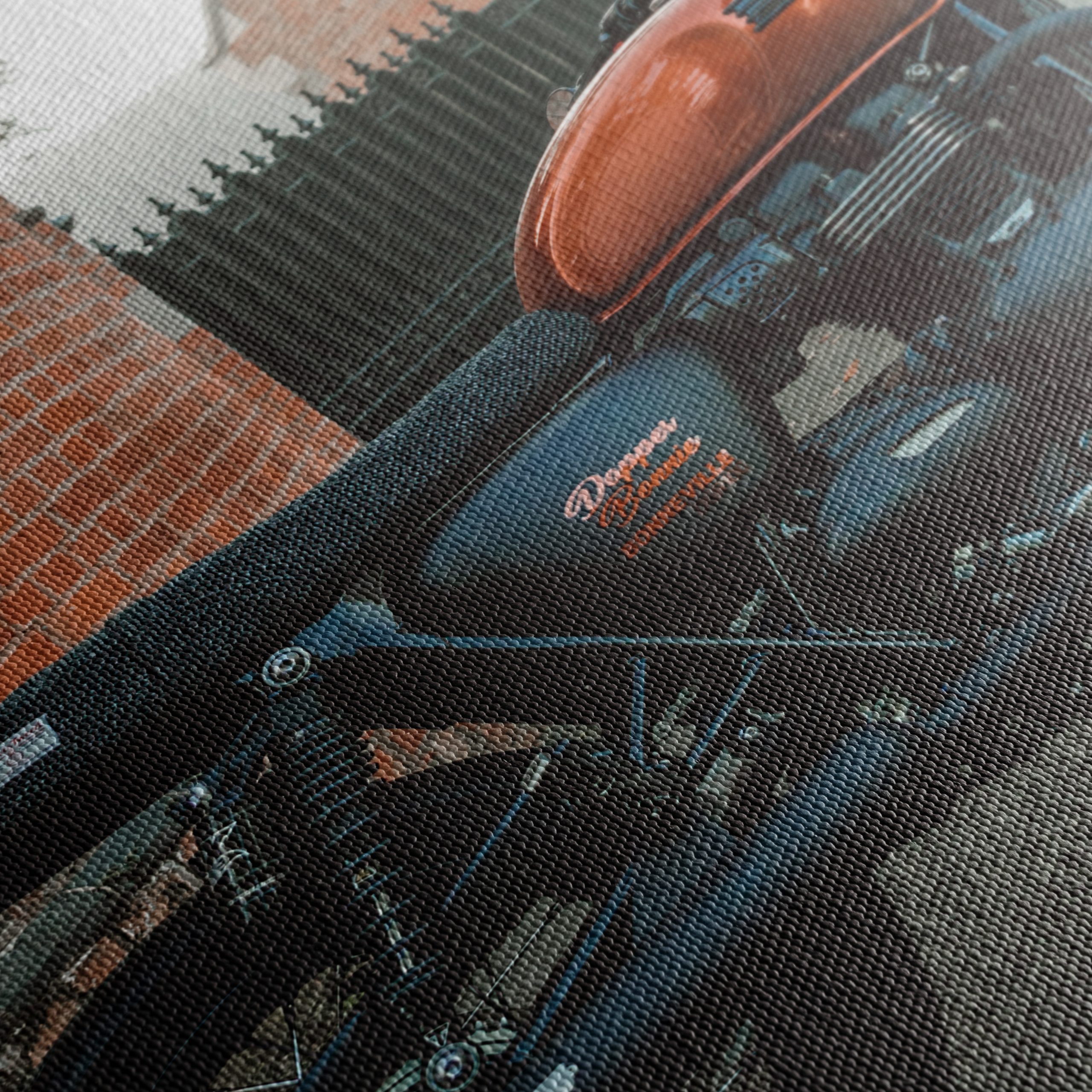 Classic Motorcycle in Foggy Setting - Image 5