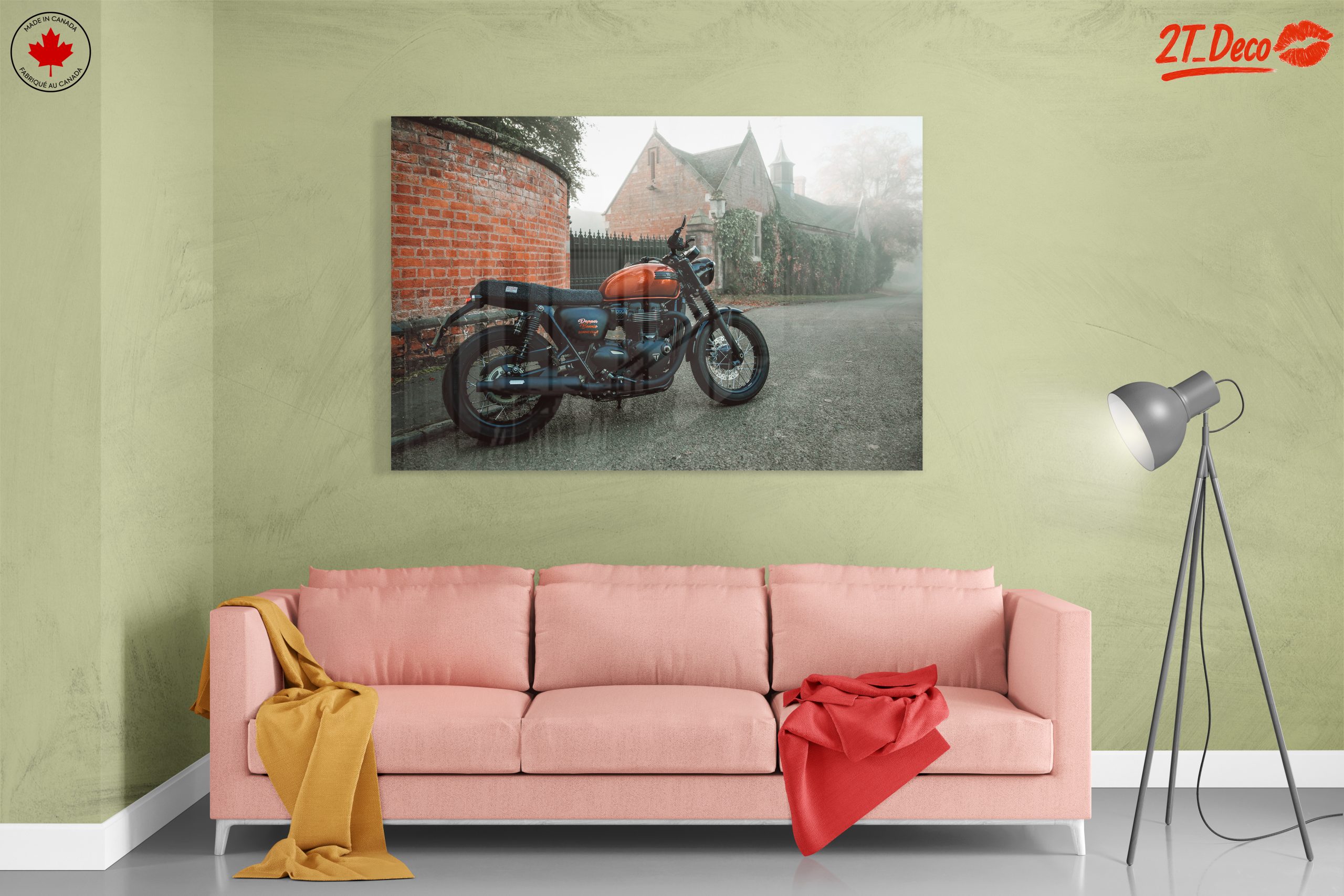 Classic Motorcycle in Foggy Setting - Image 7