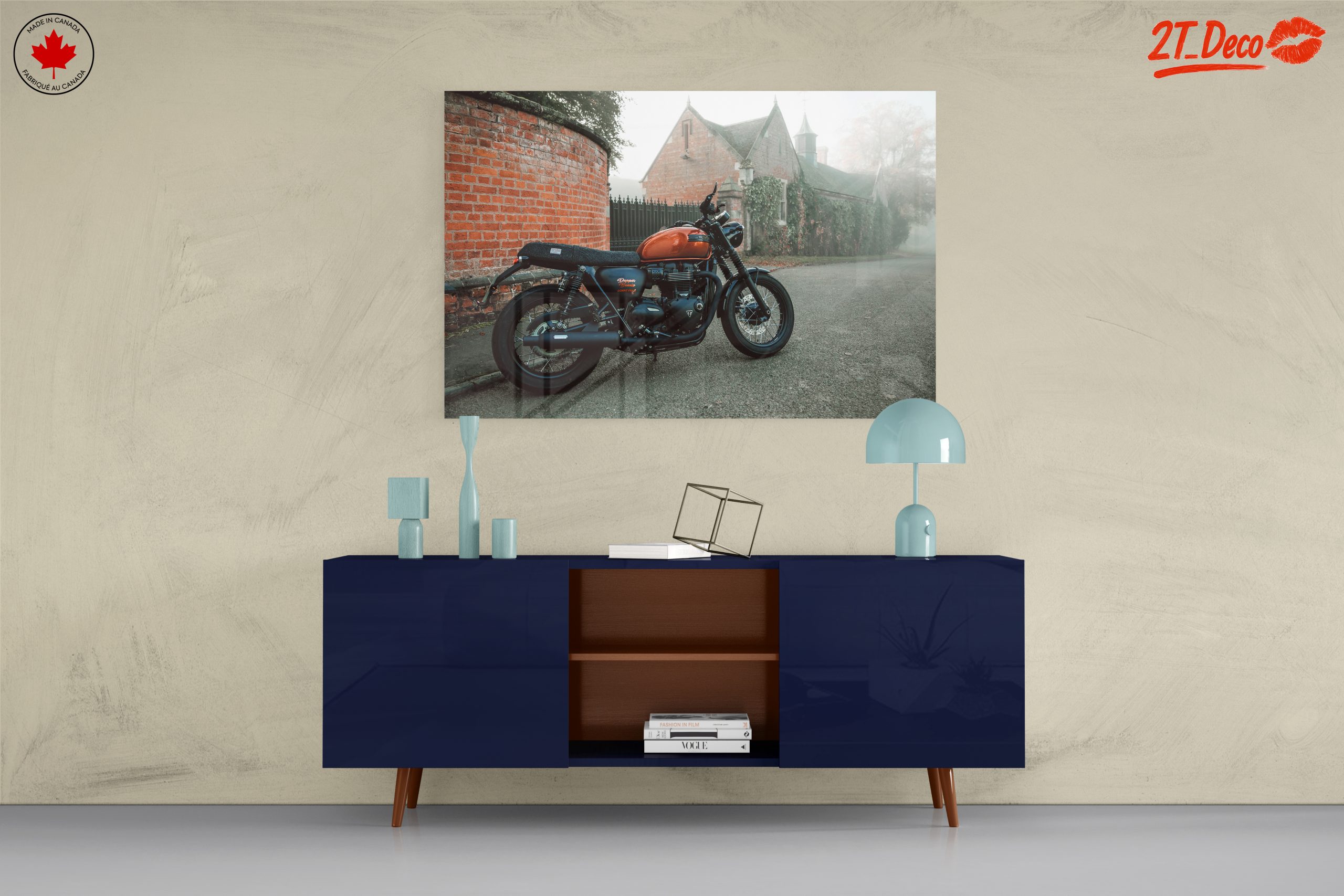 Classic Motorcycle in Foggy Setting - Image 8