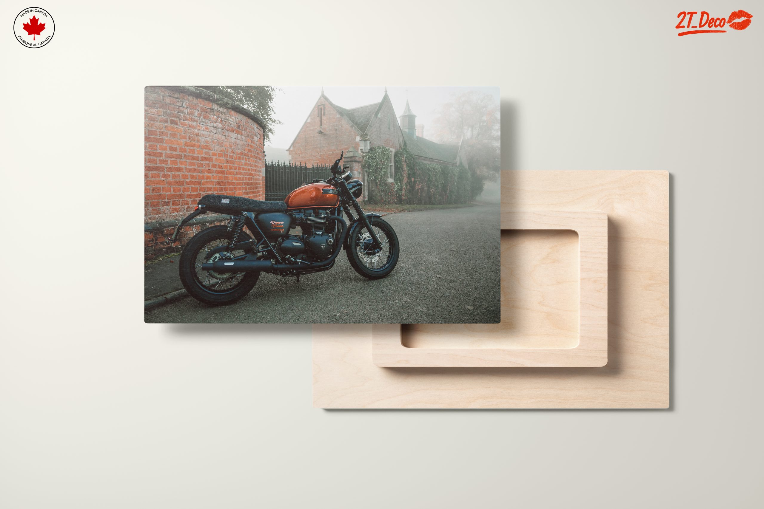 Classic Motorcycle in Foggy Setting - Image 11