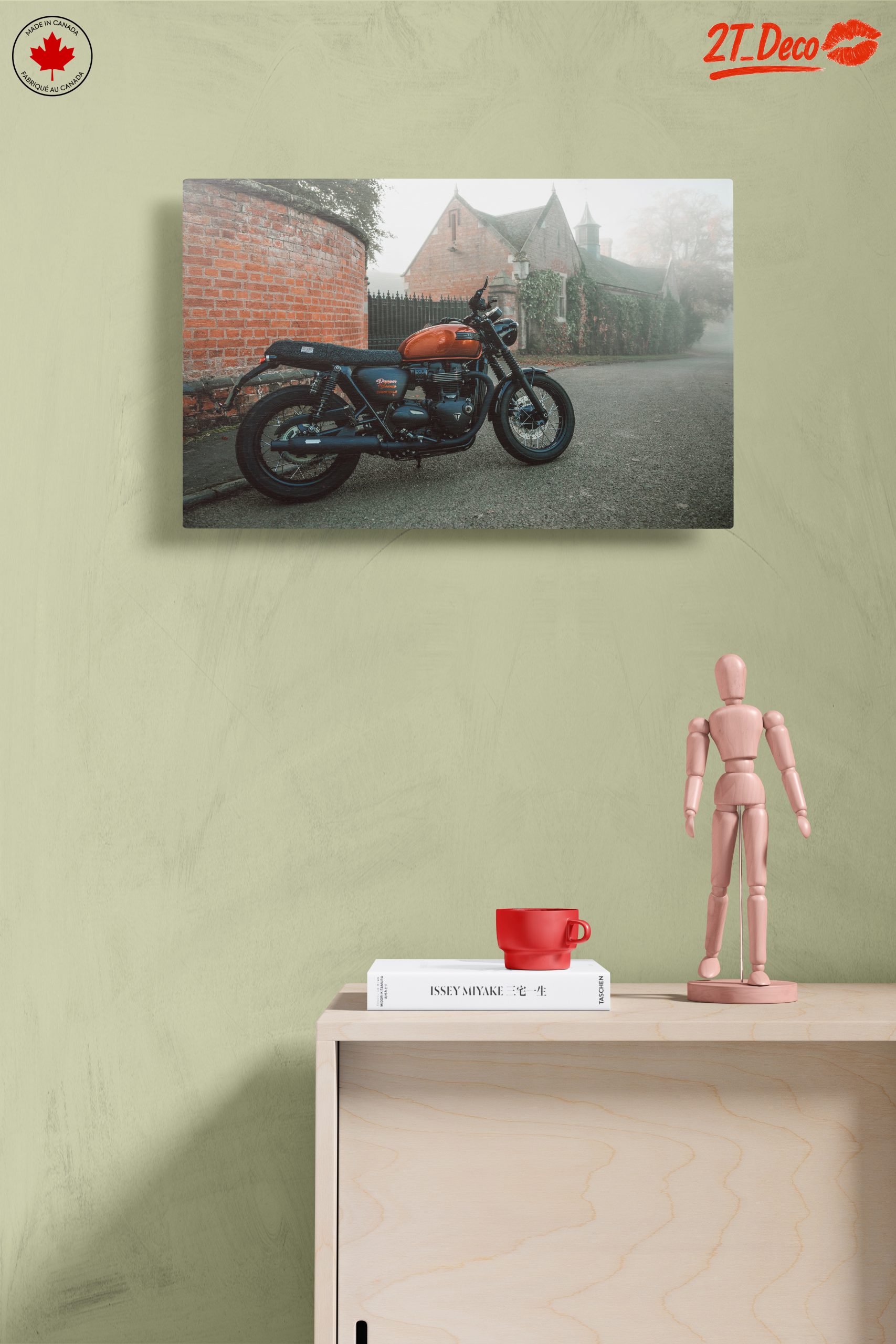 Classic Motorcycle in Foggy Setting - Image 14