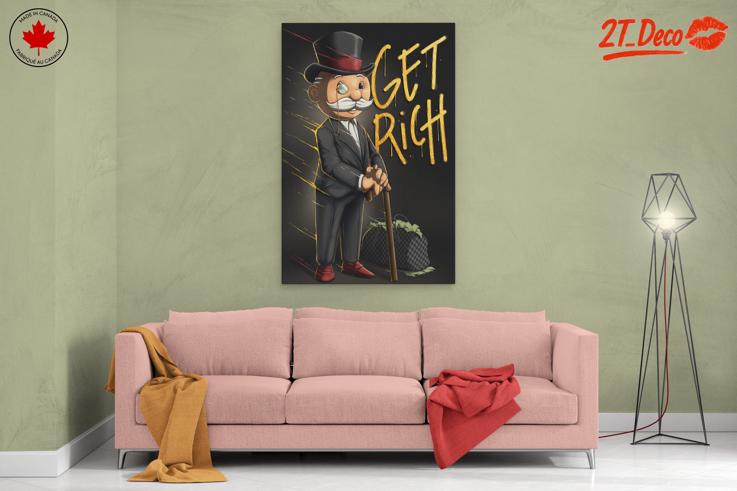 Get Rich Motivational Wall Art - Image 2