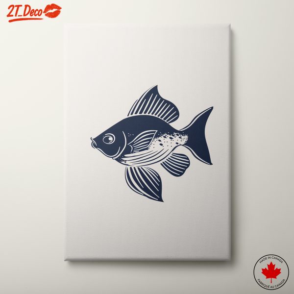 Stylized Fish Artwork for Aquatic Decor
