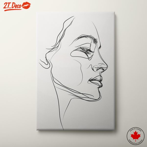 Elegant Line Art Portrait of a Woman