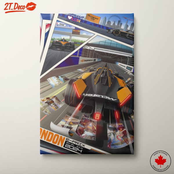 Dynamic Formula E Racing Art from London