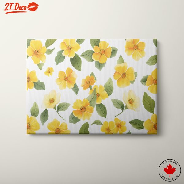 Beautiful Yellow Floral Pattern Art
