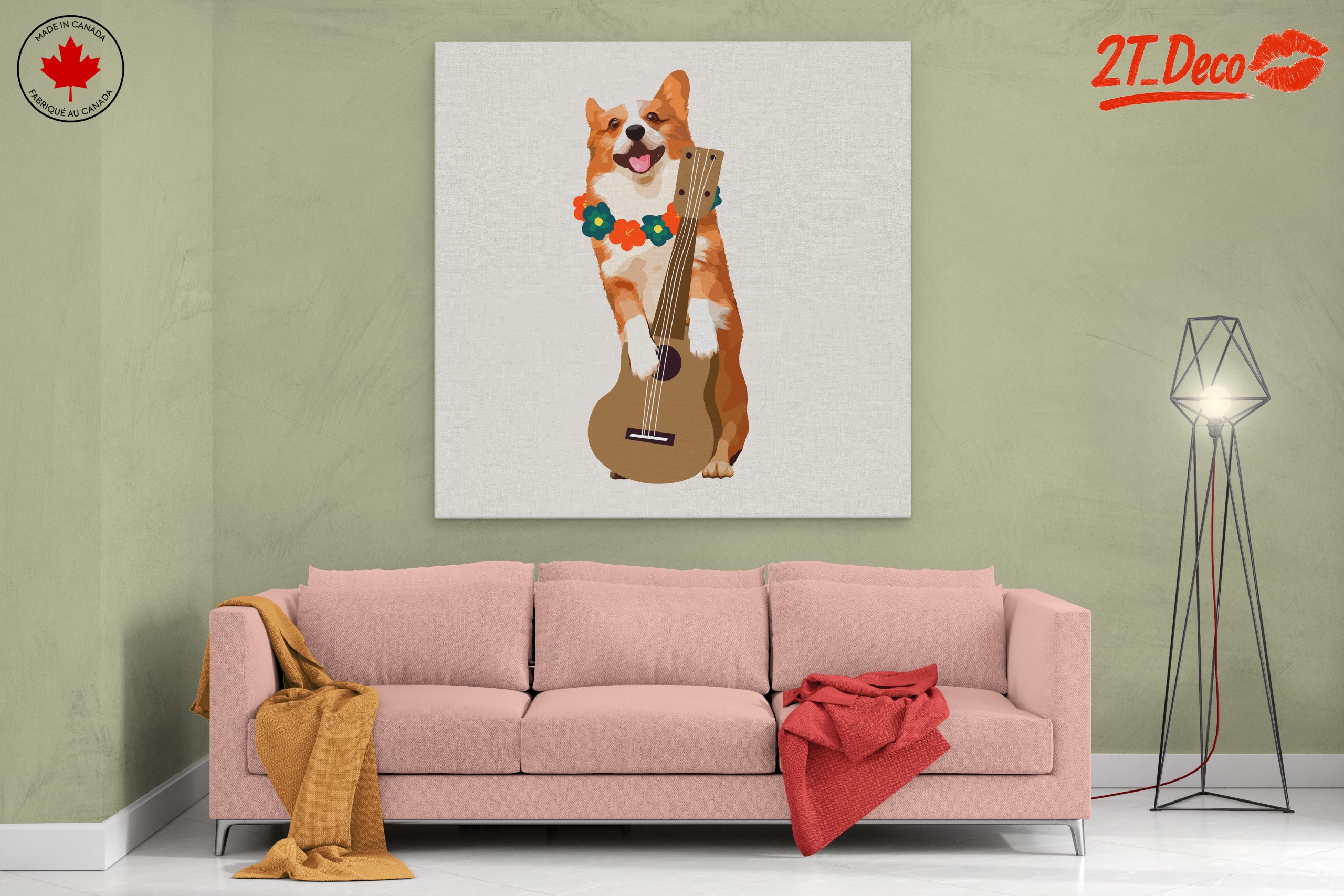 Happy Corgi Playing Ukulele - Image 2