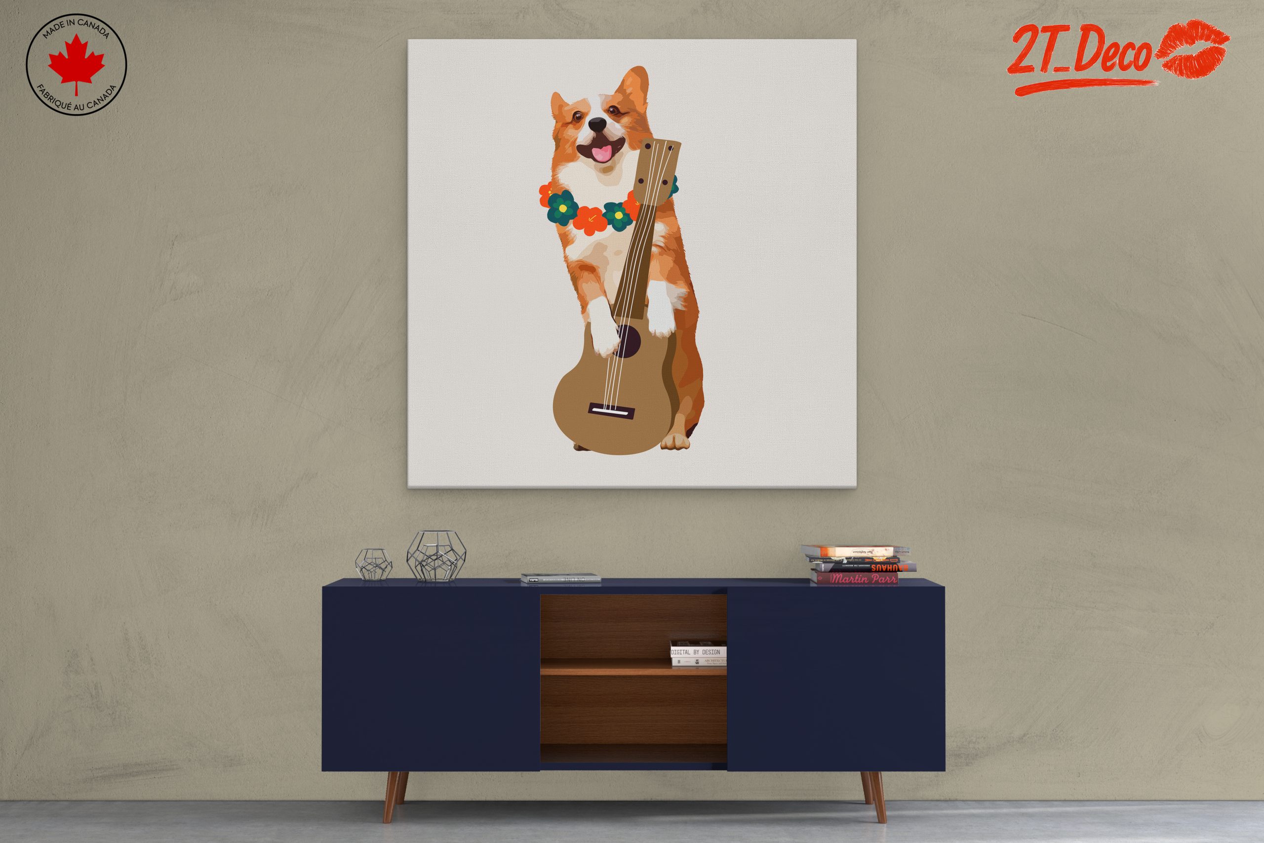 Happy Corgi Playing Ukulele - Image 3