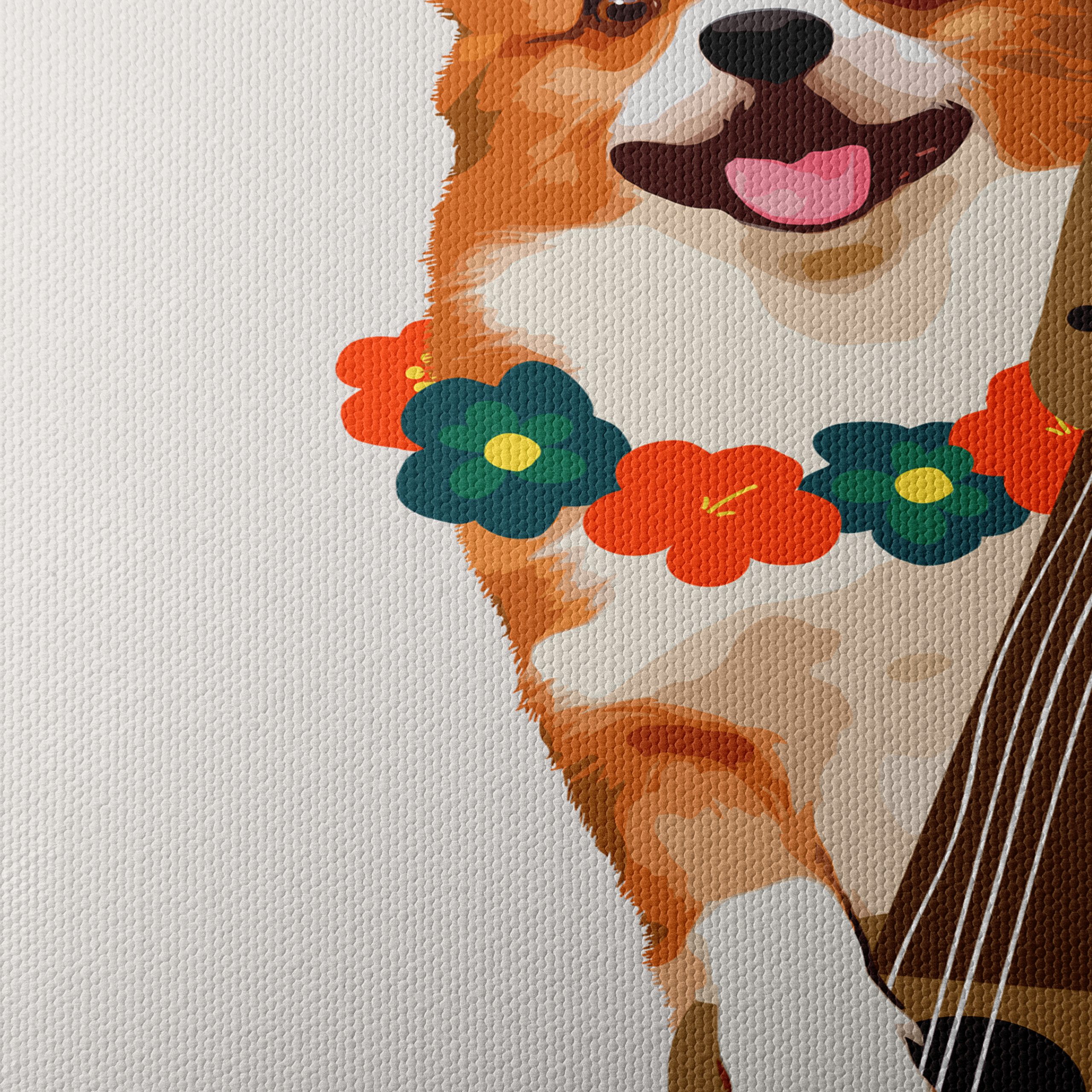 Happy Corgi Playing Ukulele - Image 4