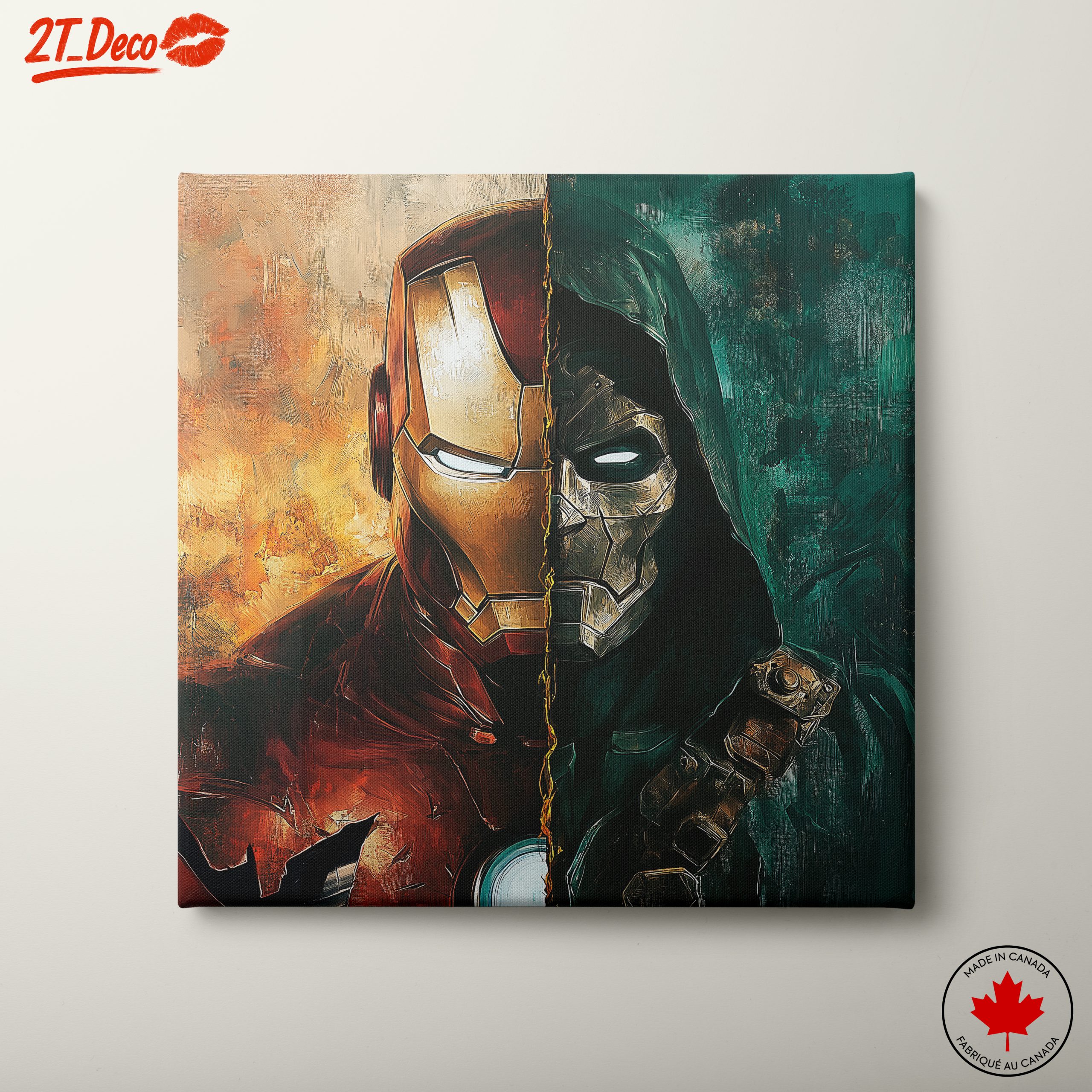 Iron Man and Doctor Doom Artistic Representation