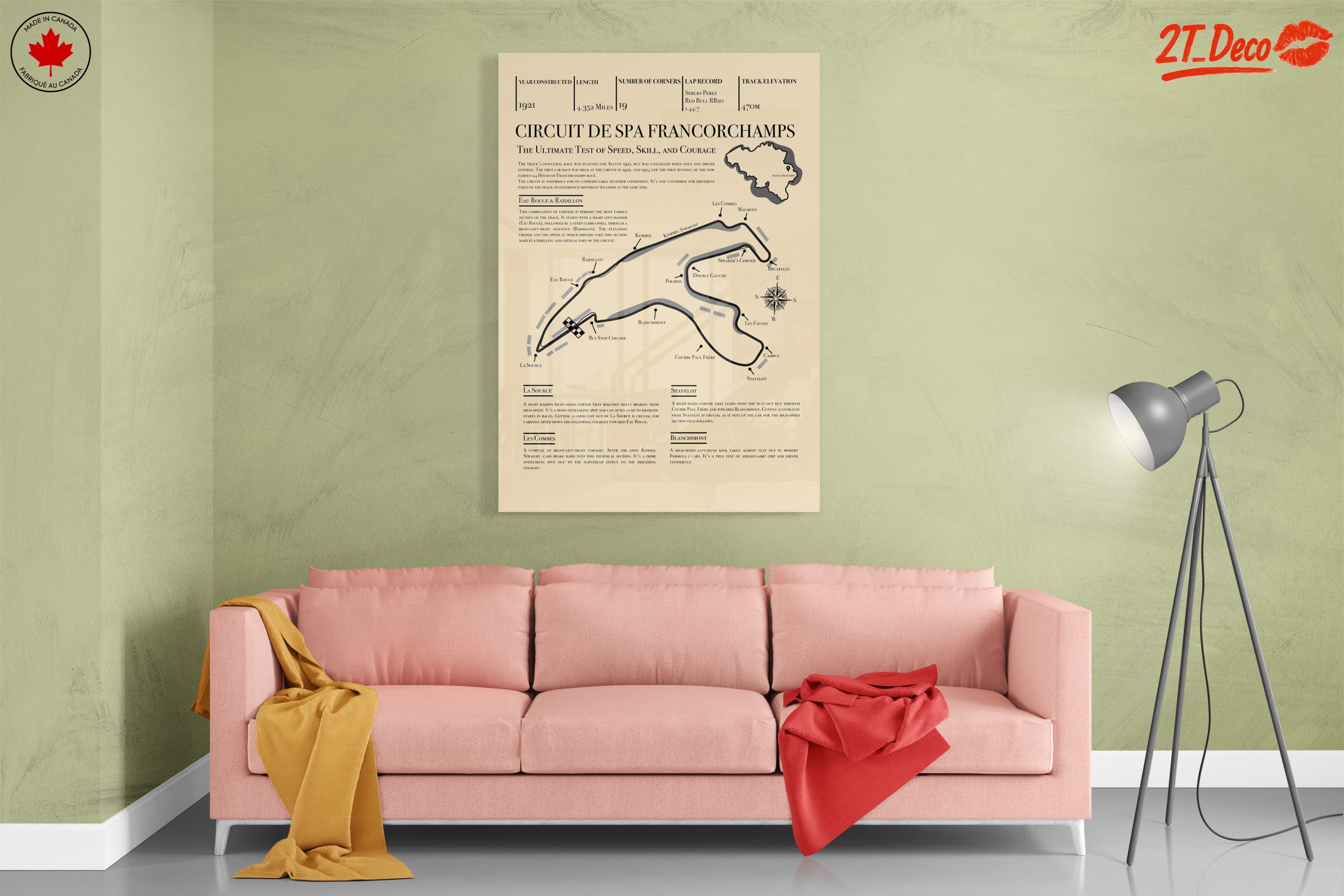 Circuit de Spa Francorchamps Racing Map Art - Image 7