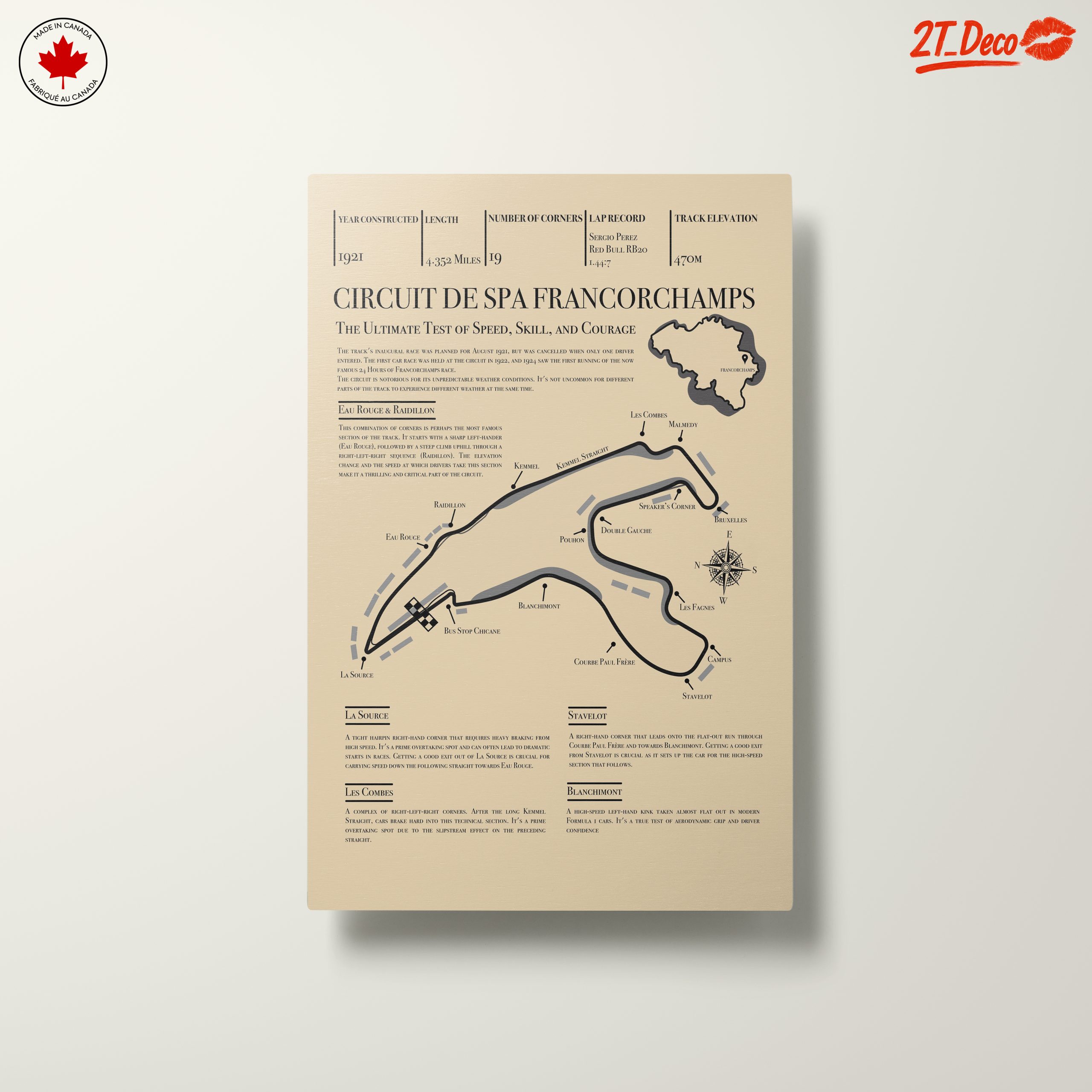 Circuit de Spa Francorchamps Racing Map Art - Image 10