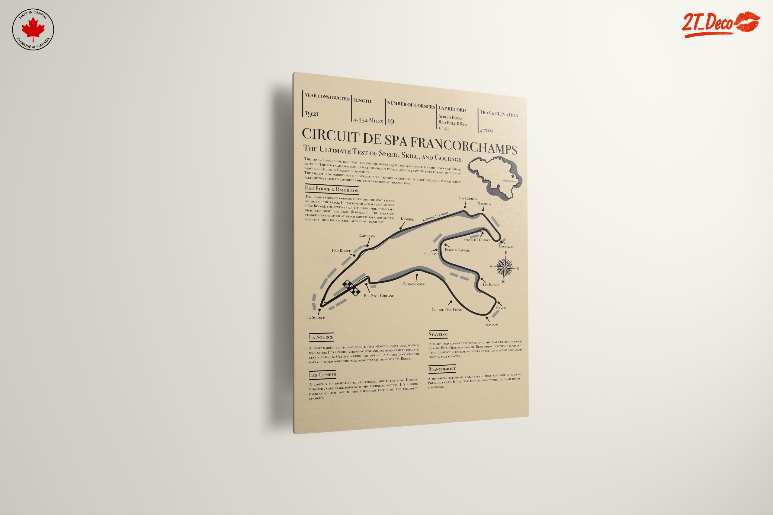 Circuit de Spa Francorchamps Racing Map Art - Image 13