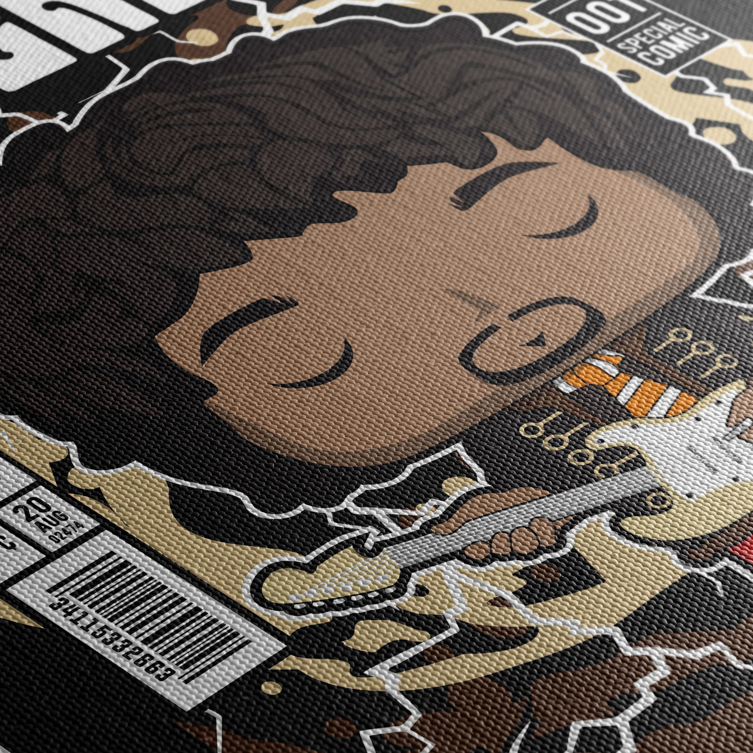 Jimi Hendrix Funko Art Illustration - Image 5