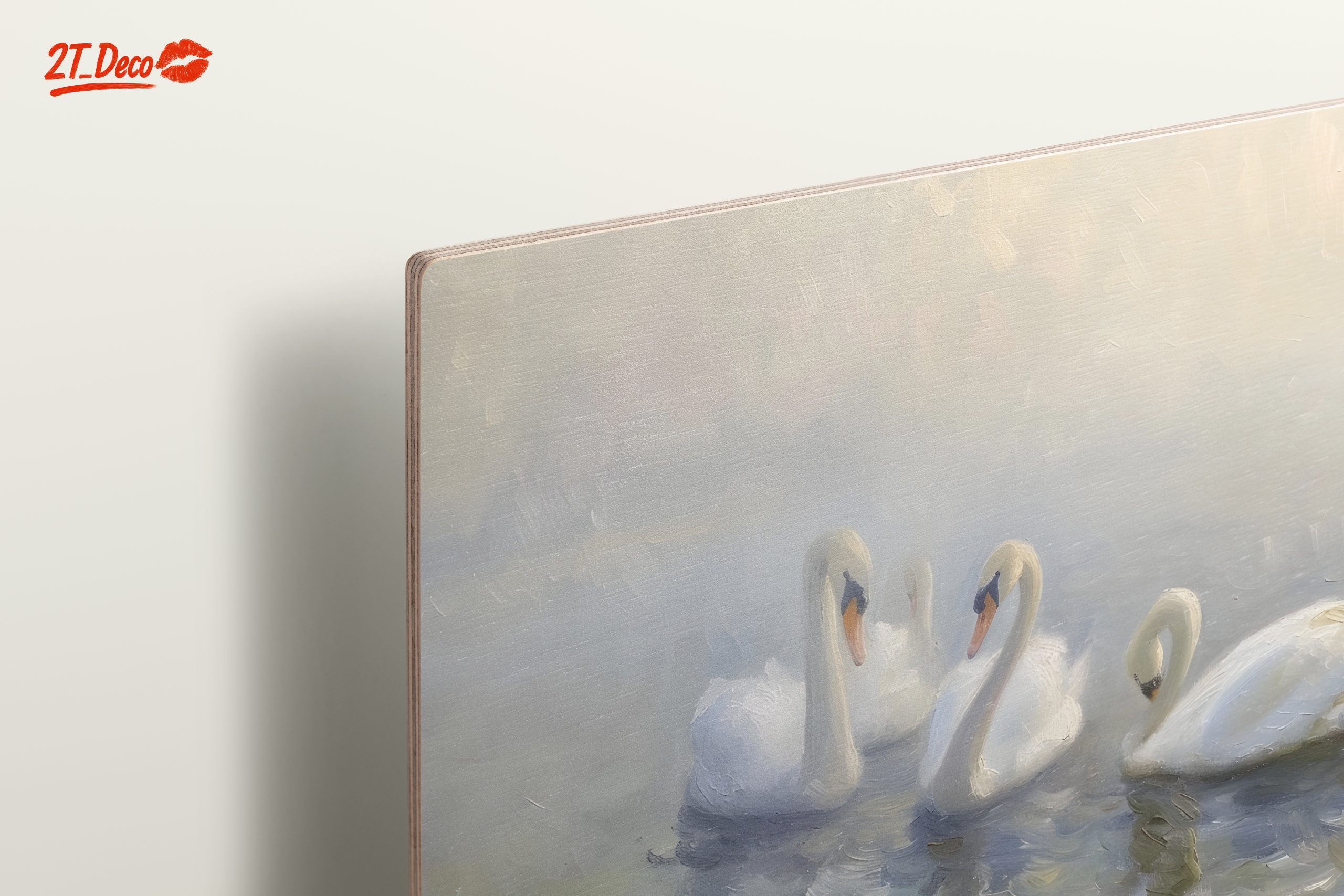 Serene Swans in Misty Water - Image 15