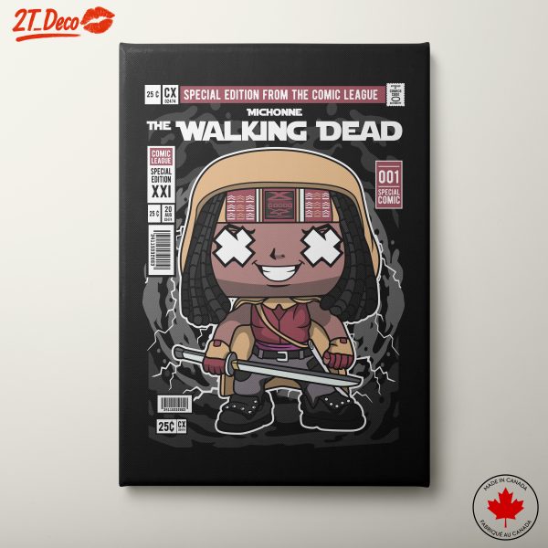 Cartoon Style Michonne Art from The Walking Dead