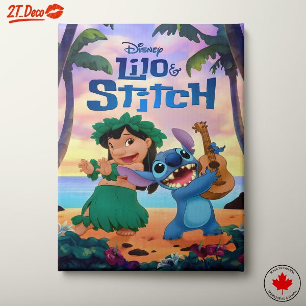 Lilo and Stitch Cartoon Characters in Tropical Setting