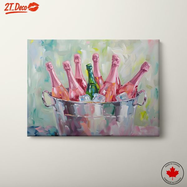 Colorful Champagne Bucket with Bottles