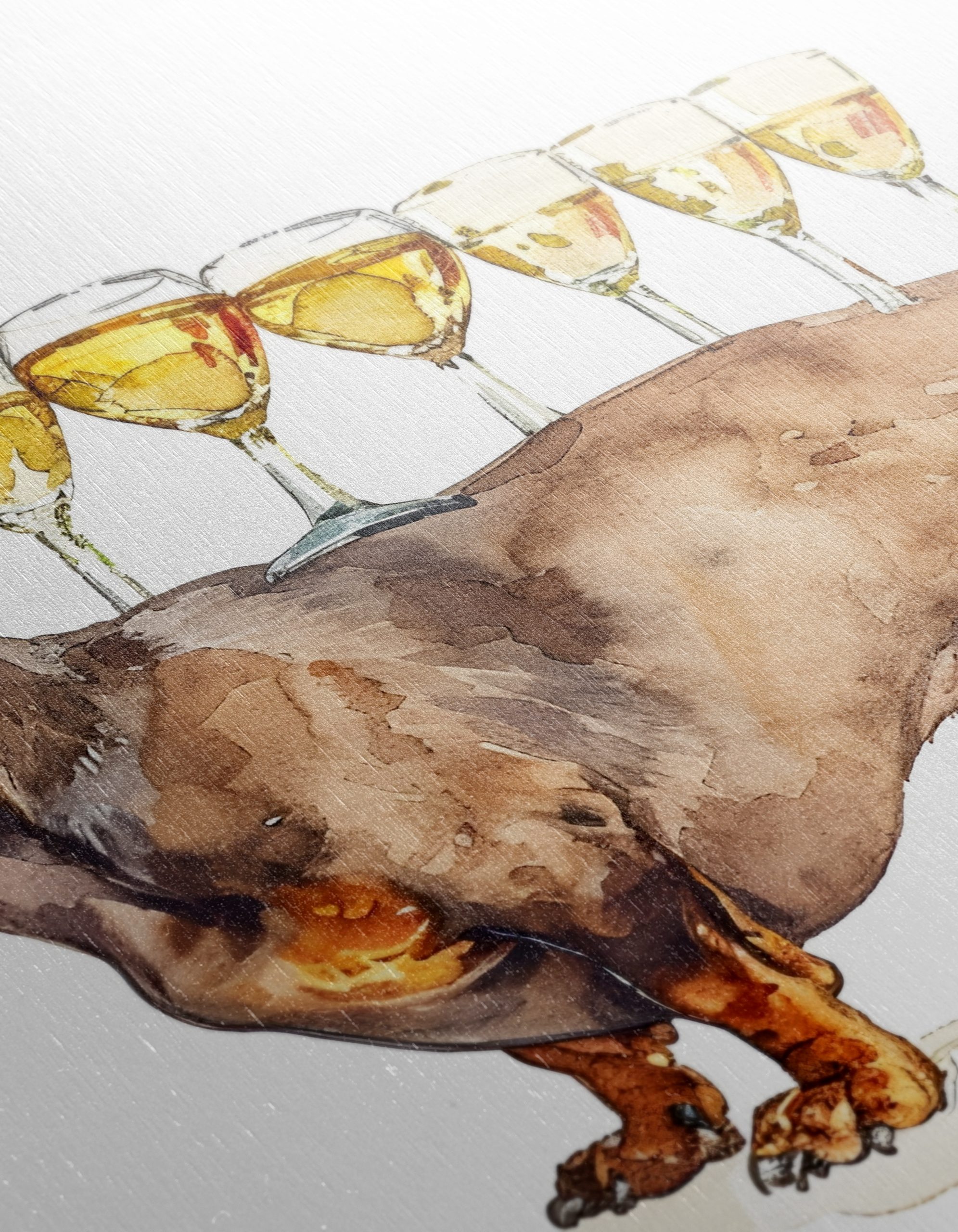 Humorous Dachshund with Wine Glasses - Image 12