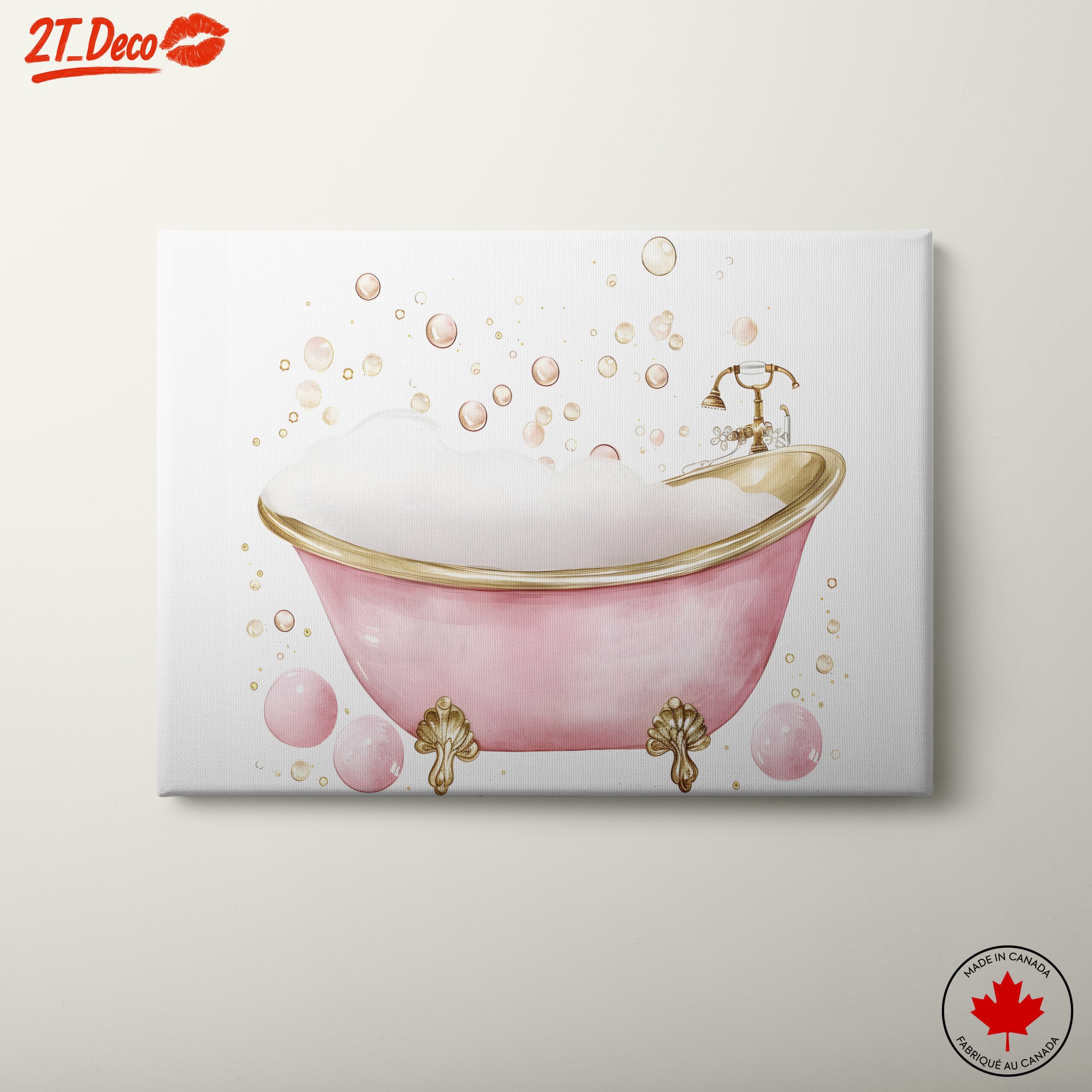 Chic Bathtub with Bubbles for Bathroom Decor