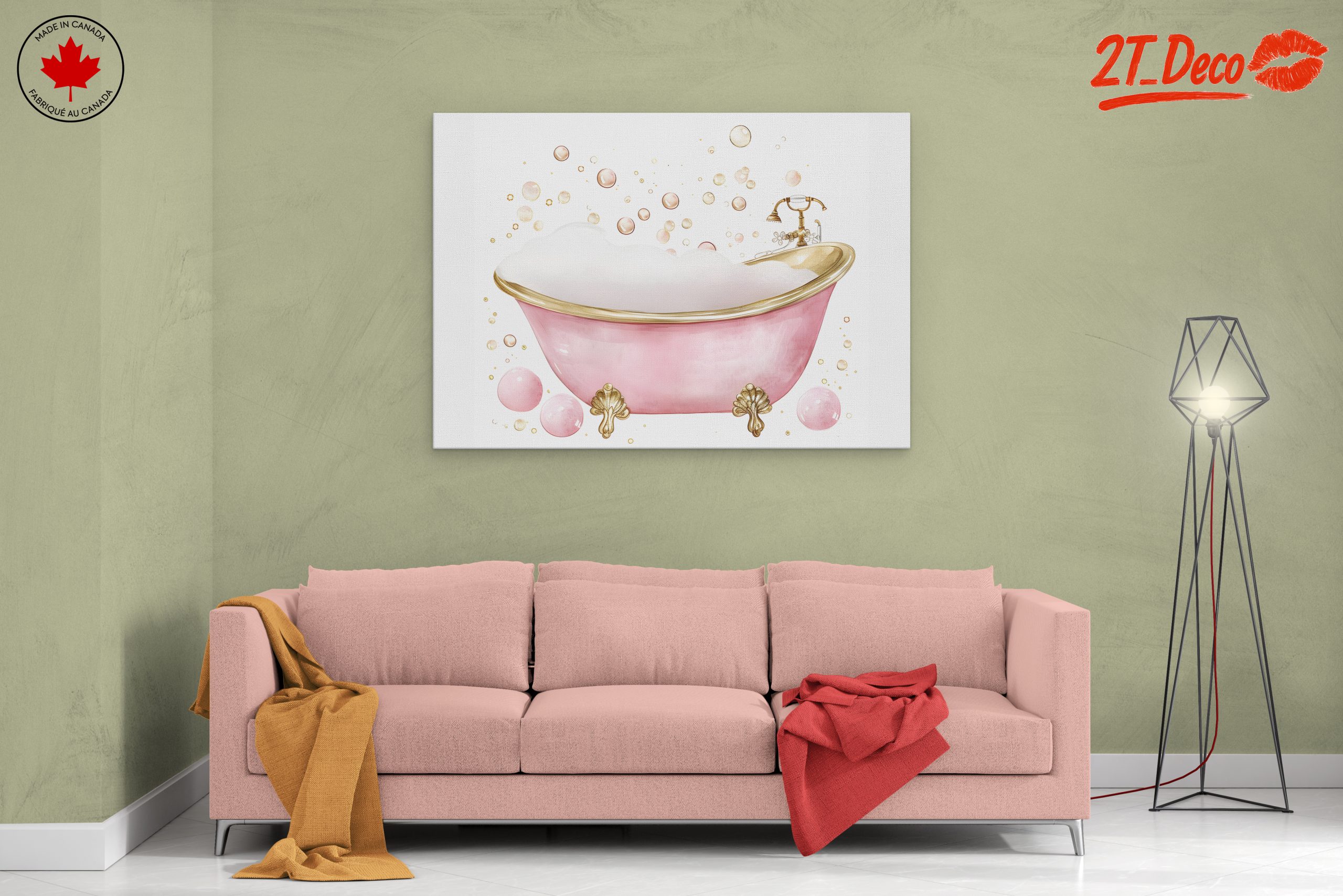Chic Bathtub with Bubbles for Bathroom Decor - Image 2