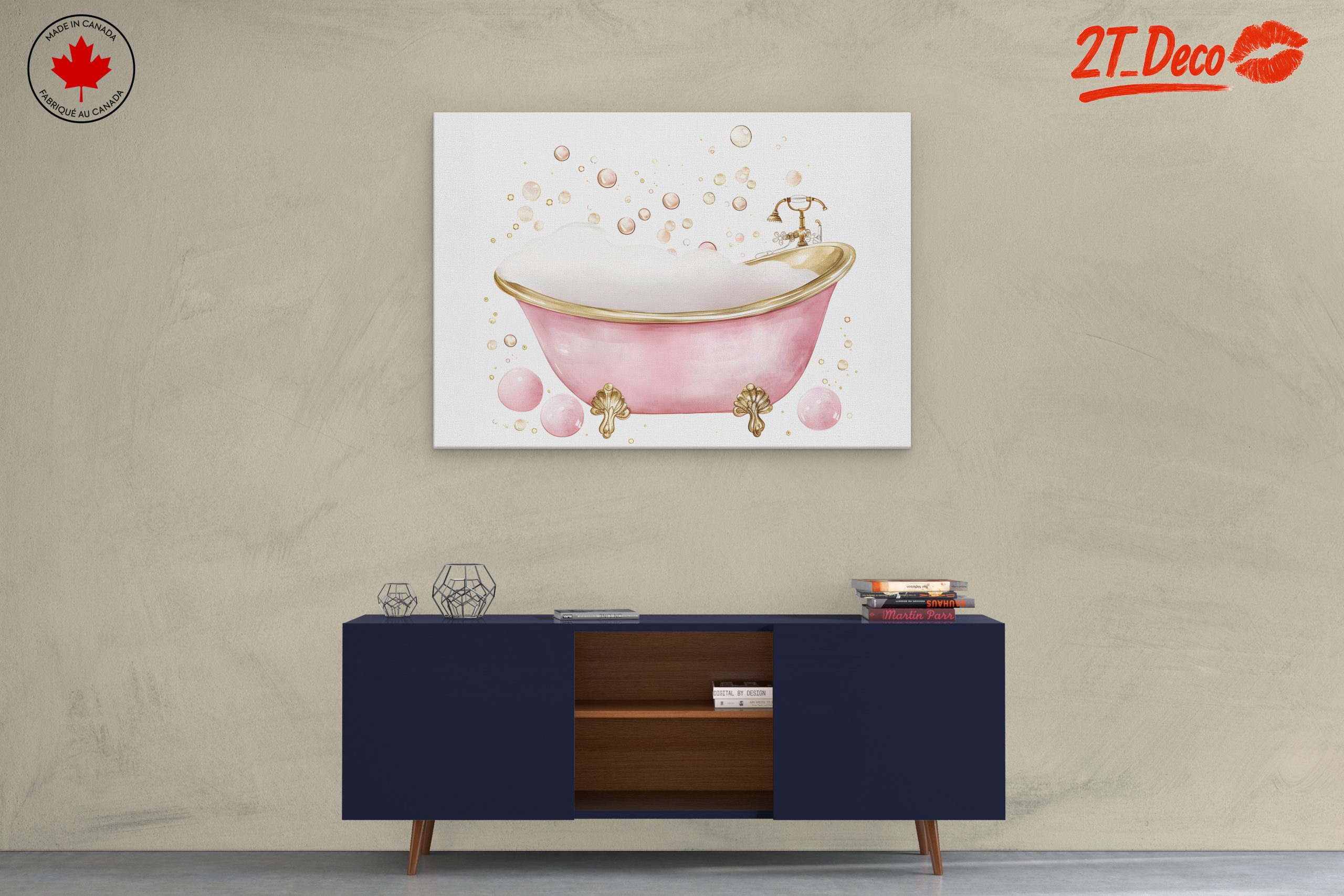Chic Bathtub with Bubbles for Bathroom Decor - Image 3