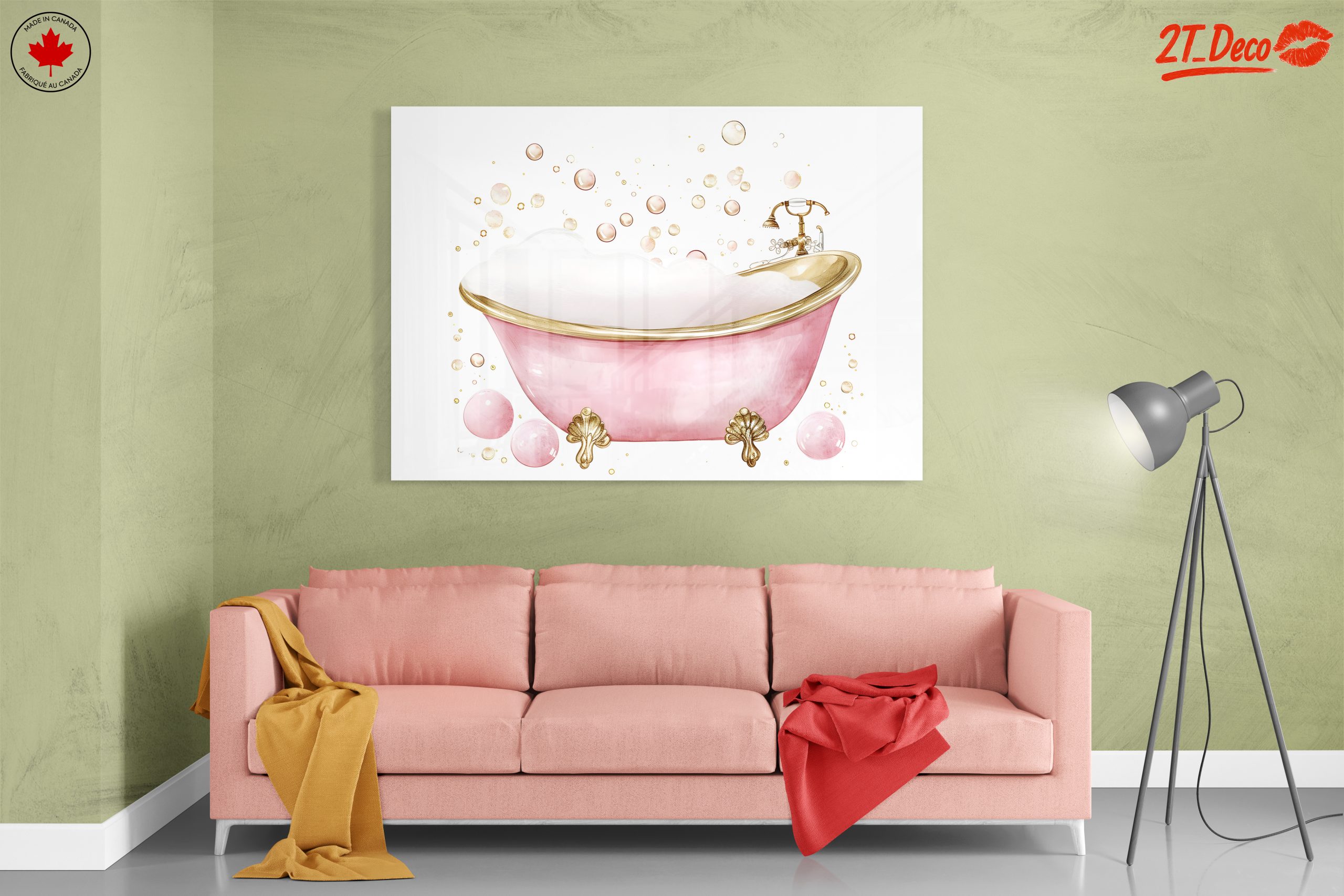 Chic Bathtub with Bubbles for Bathroom Decor - Image 7