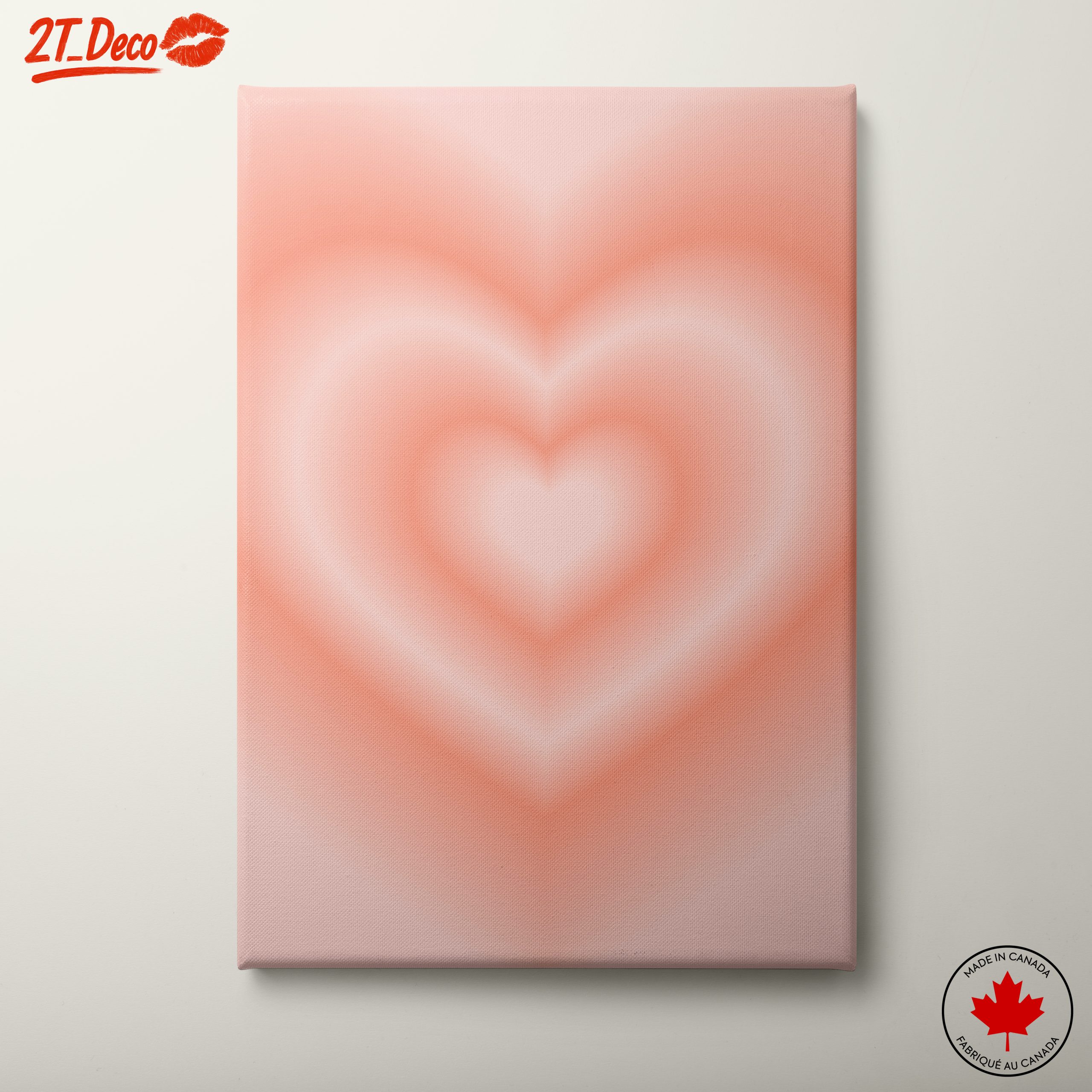 Soft Heart Abstract Art for Home