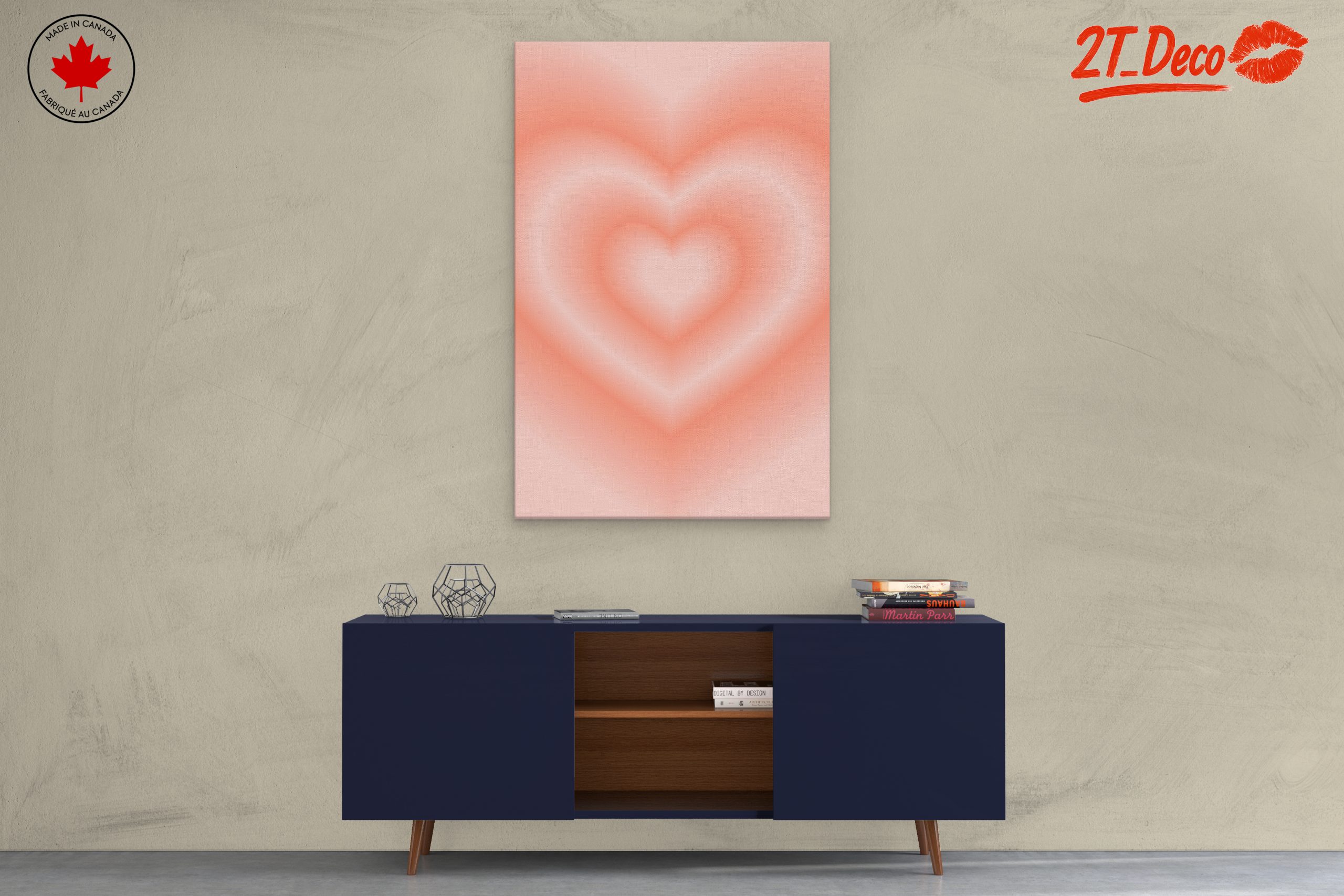 Soft Heart Abstract Art for Home - Image 3