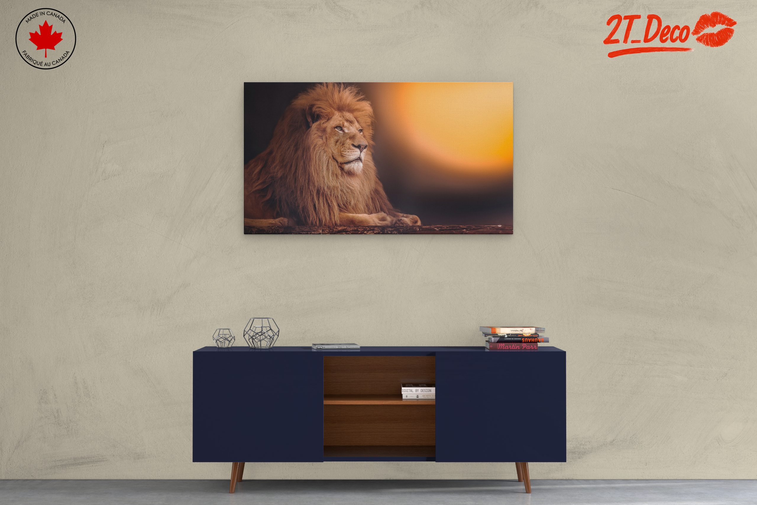 Majestic Lion with Sunset Background - Image 3