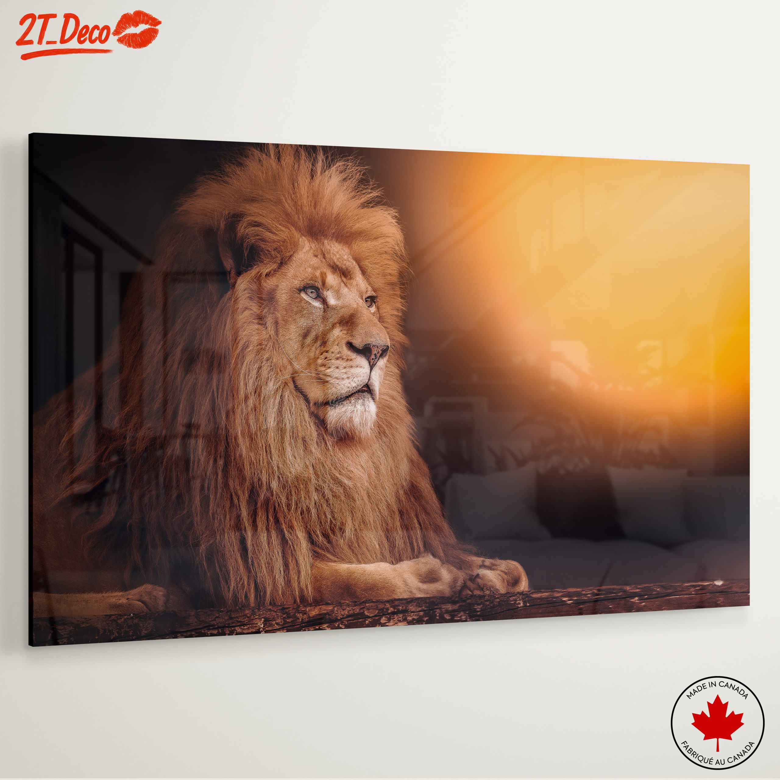 Majestic Lion with Sunset Background - Image 6