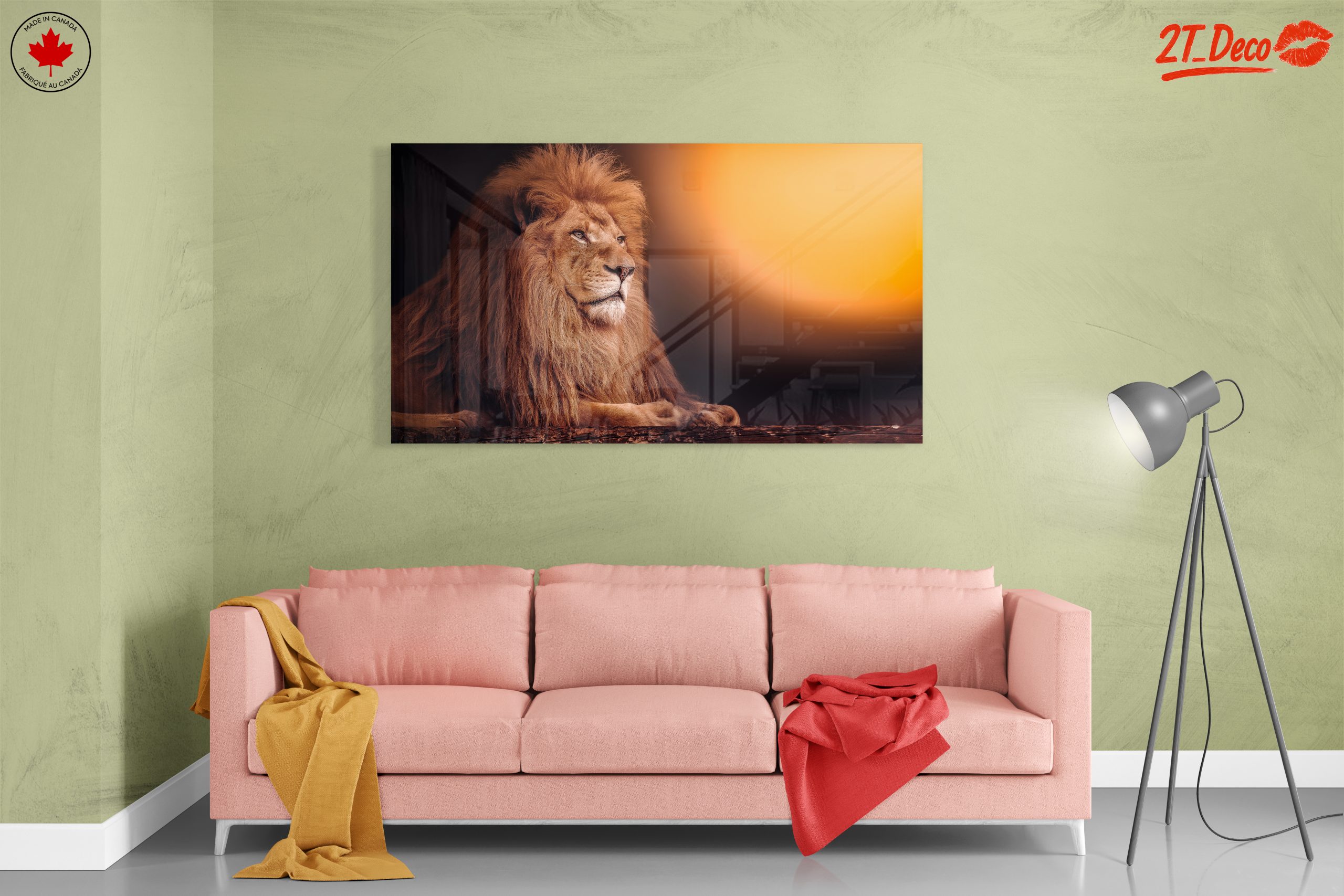 Majestic Lion with Sunset Background - Image 7