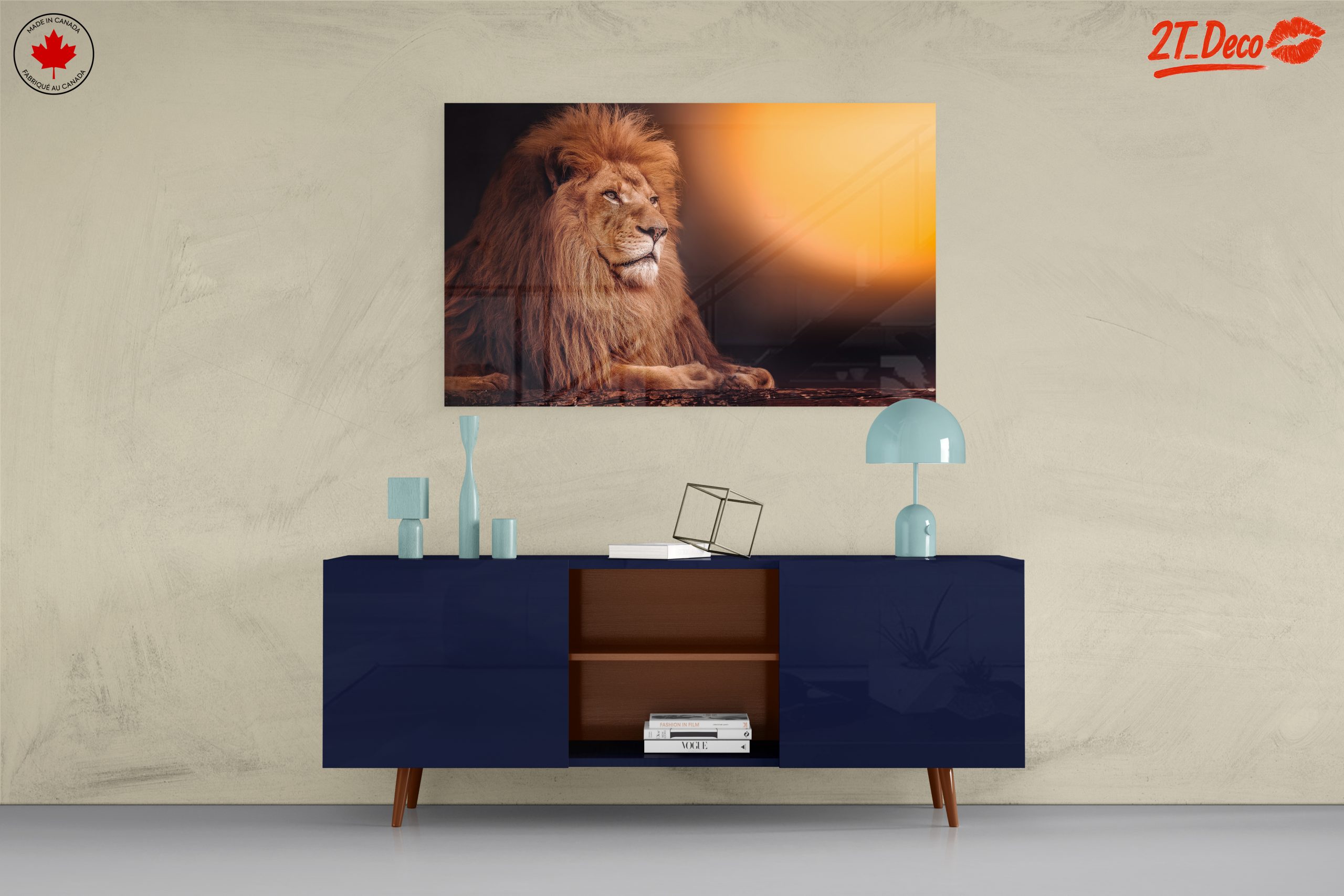 Majestic Lion with Sunset Background - Image 8