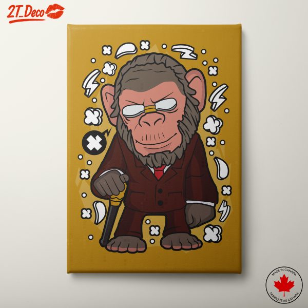 Whimsical Monkey Character Illustration