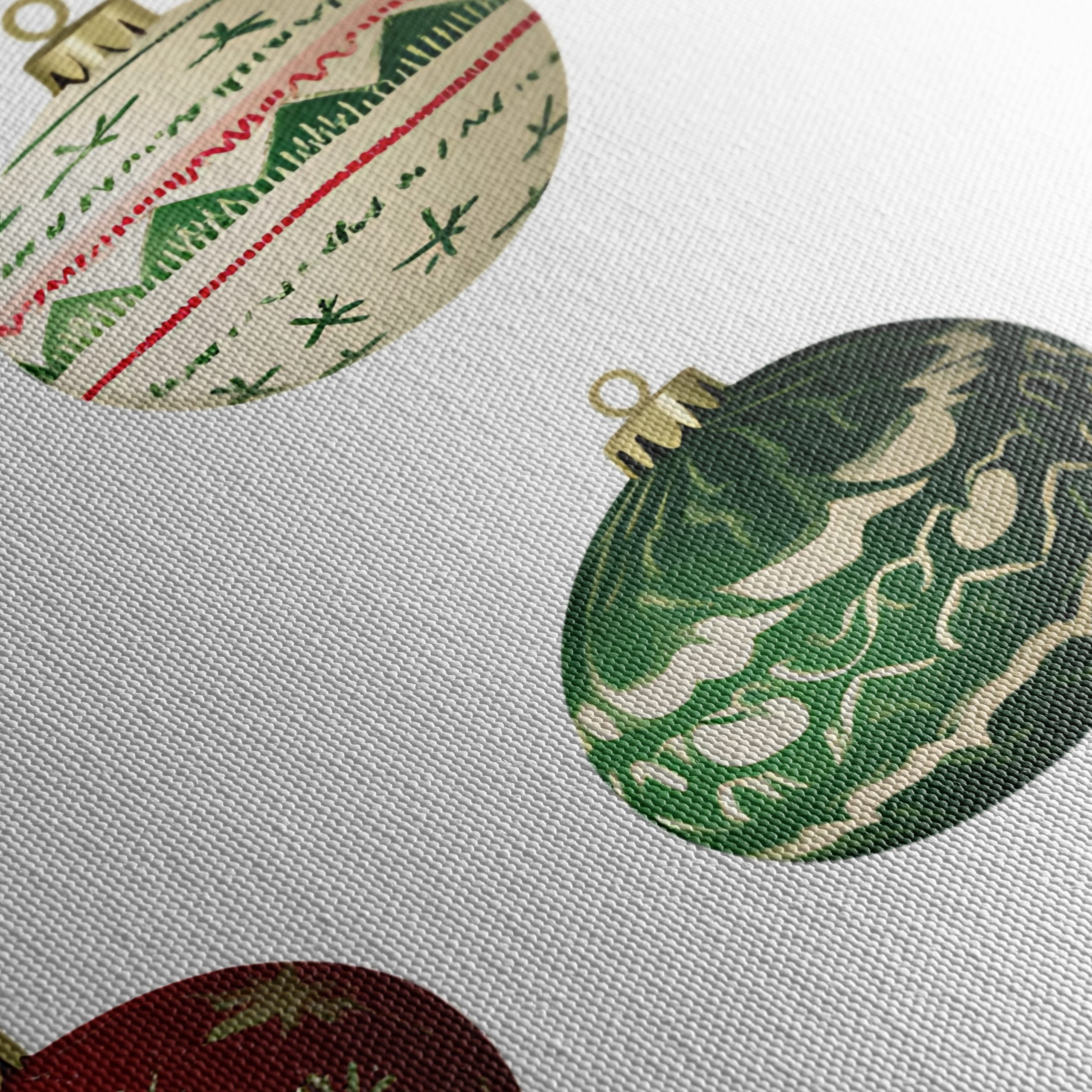 Festive Christmas Ornaments in Red and Green - Image 5