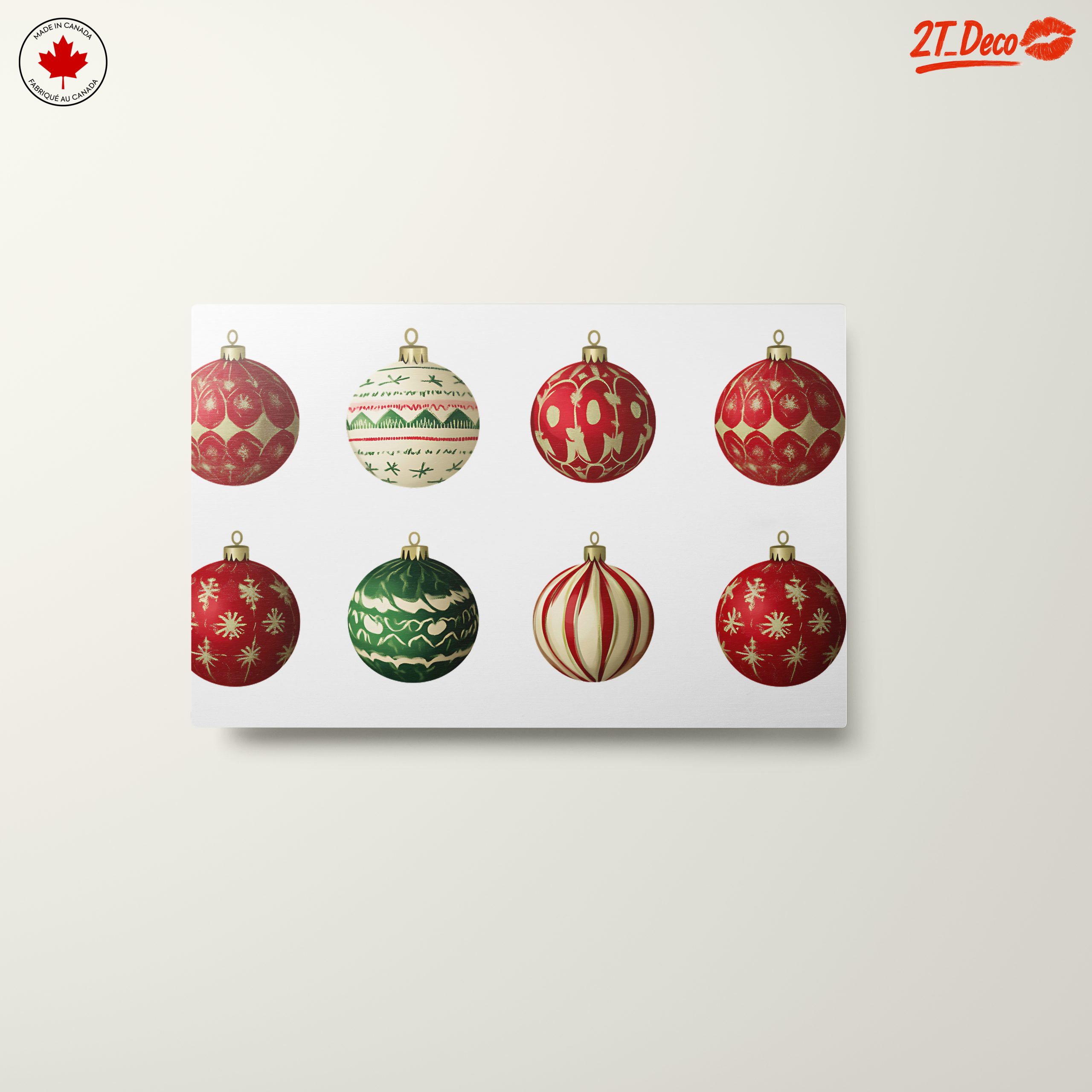 Festive Christmas Ornaments in Red and Green - Image 10