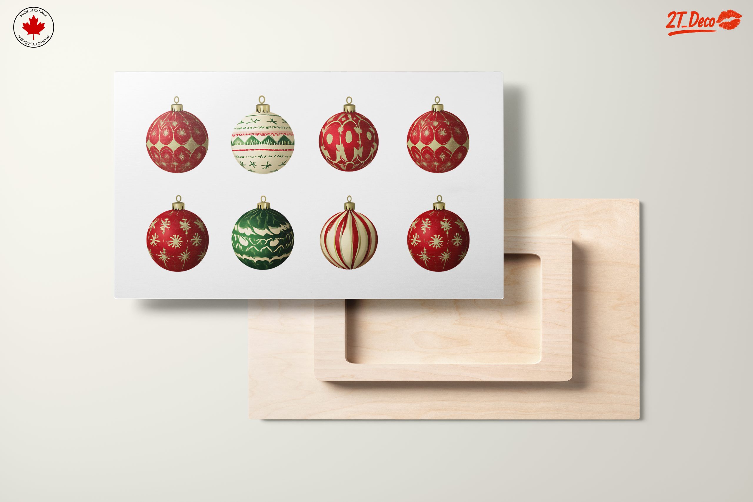Festive Christmas Ornaments in Red and Green - Image 11