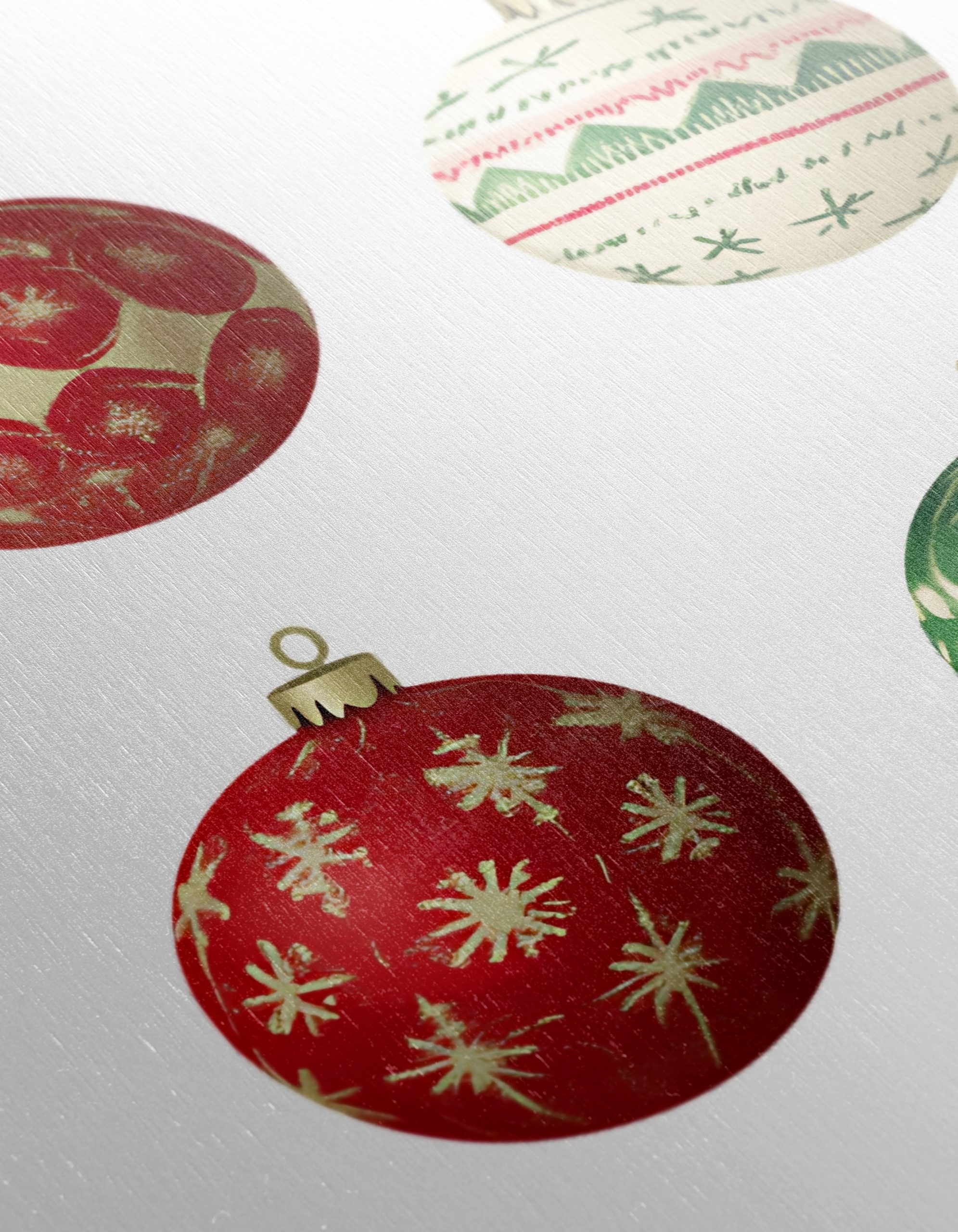 Festive Christmas Ornaments in Red and Green - Image 12
