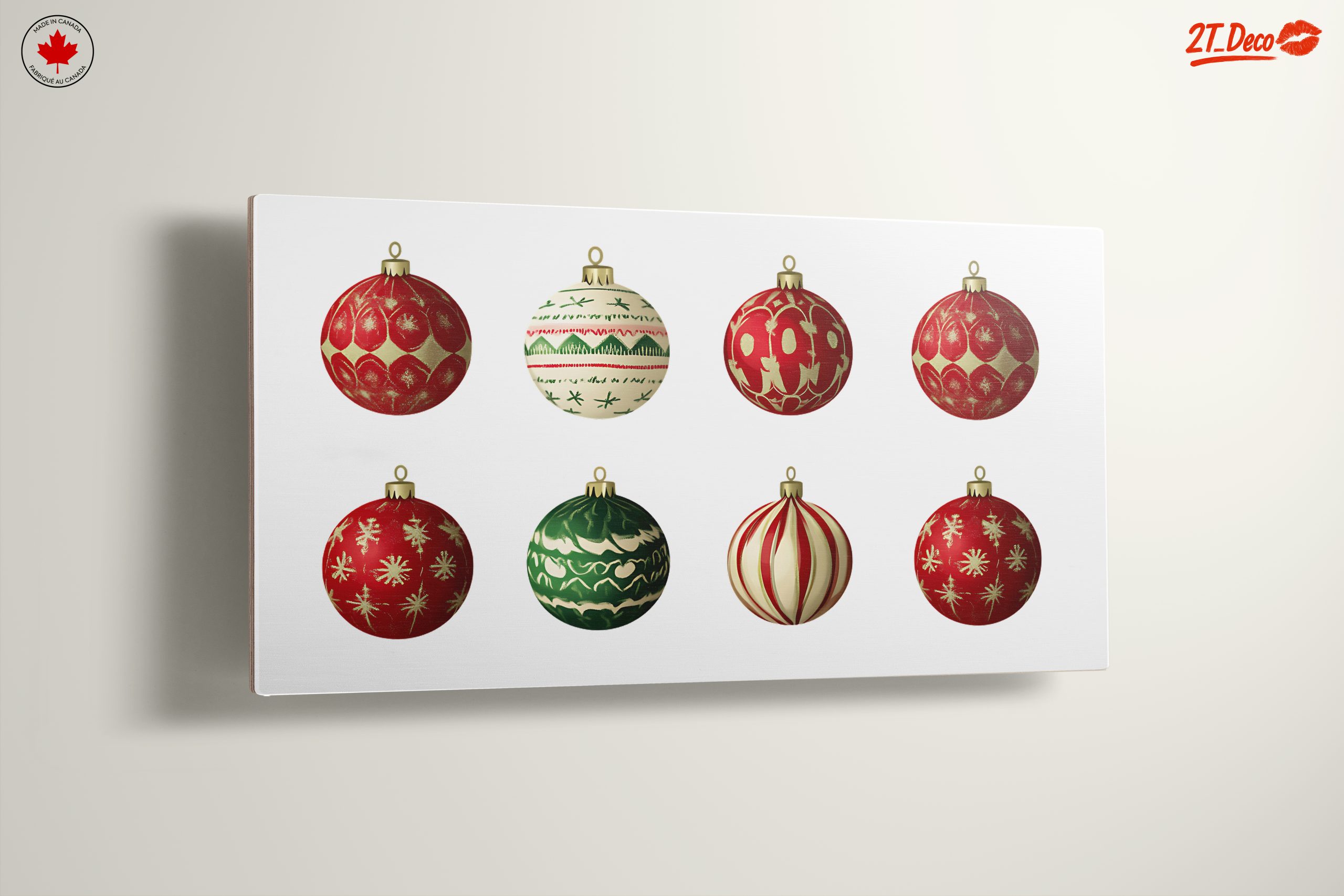 Festive Christmas Ornaments in Red and Green - Image 13