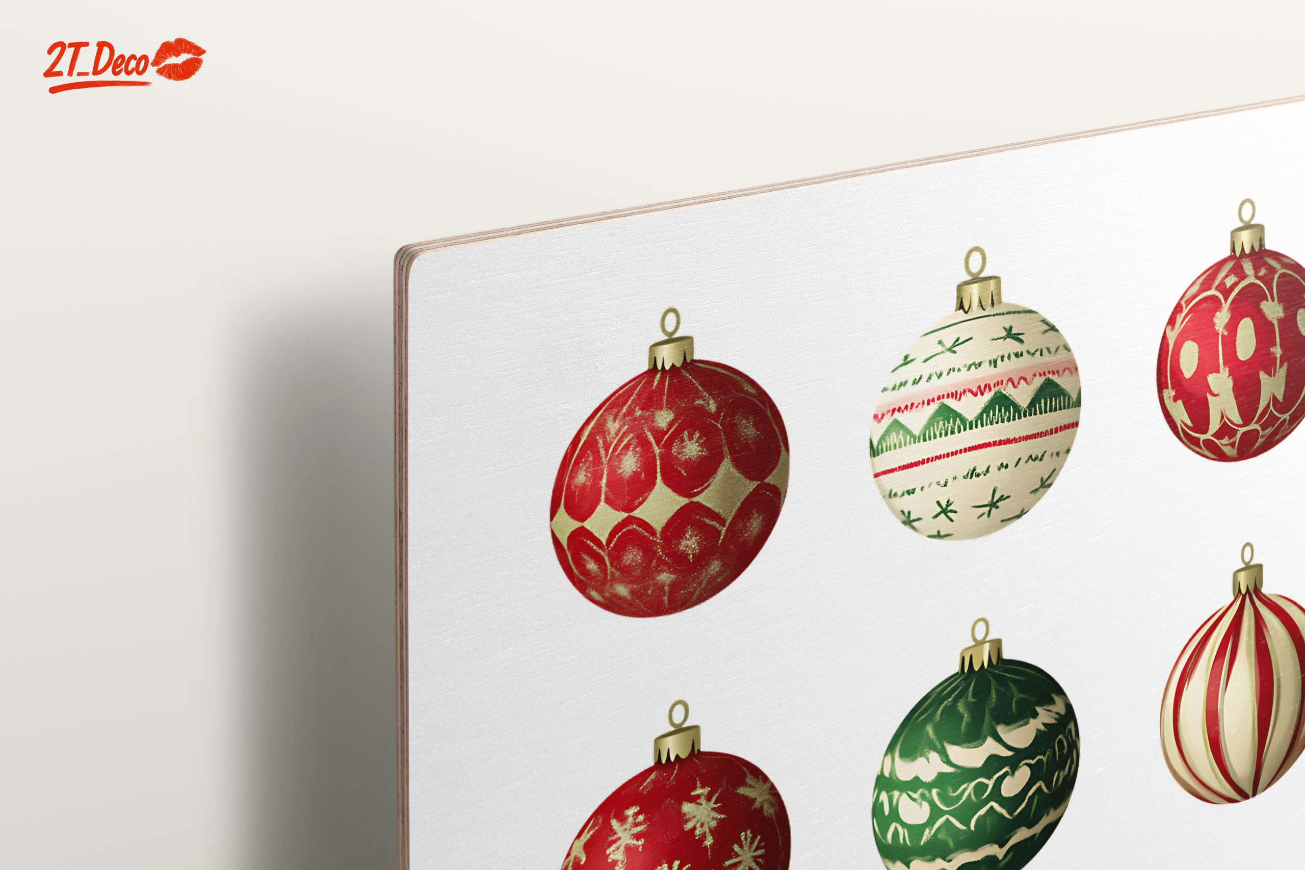 Festive Christmas Ornaments in Red and Green - Image 15
