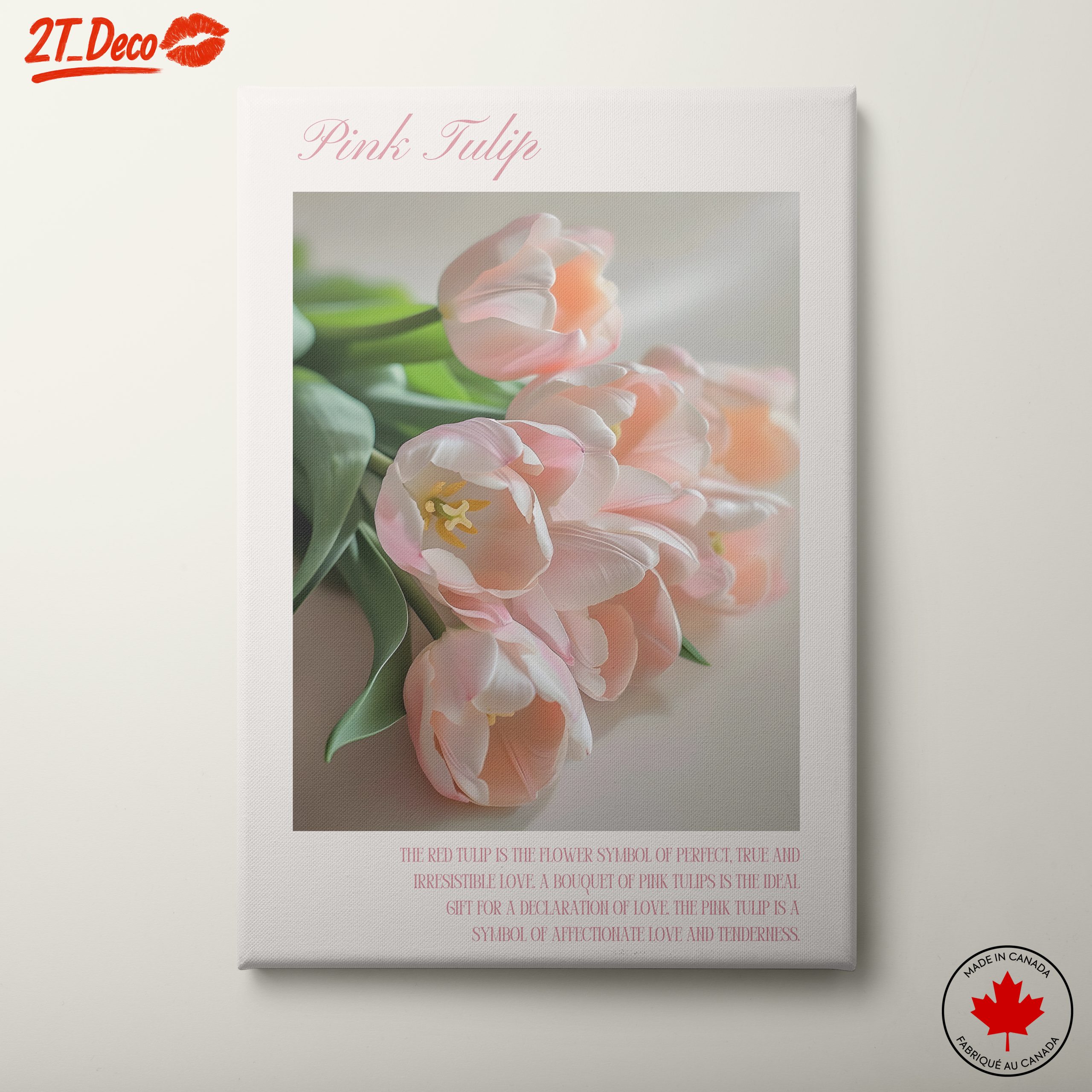 Beautiful Pink Tulip Bouquet Art
