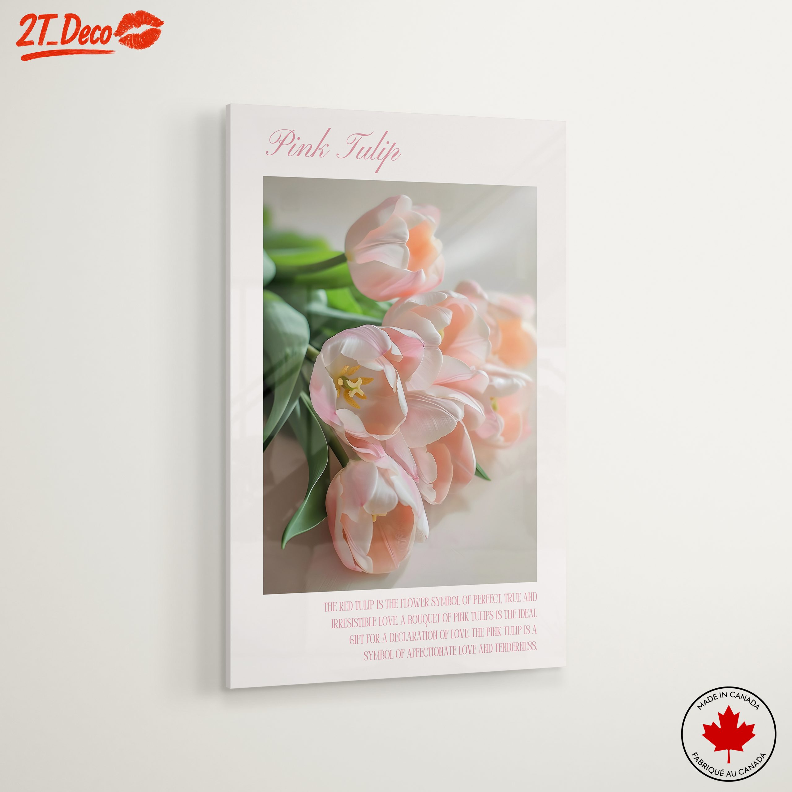 Beautiful Pink Tulip Bouquet Art - Image 6