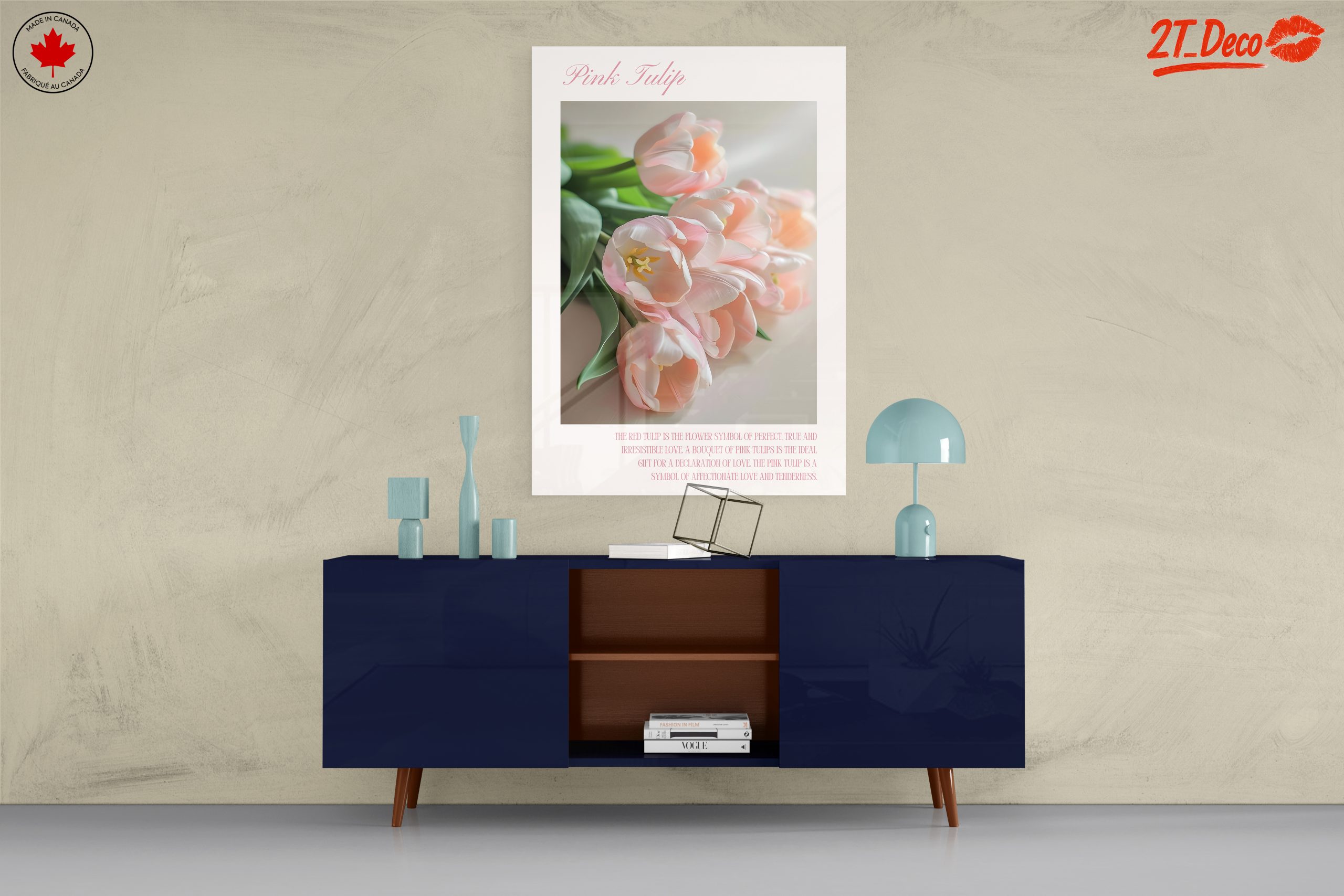 Beautiful Pink Tulip Bouquet Art - Image 8