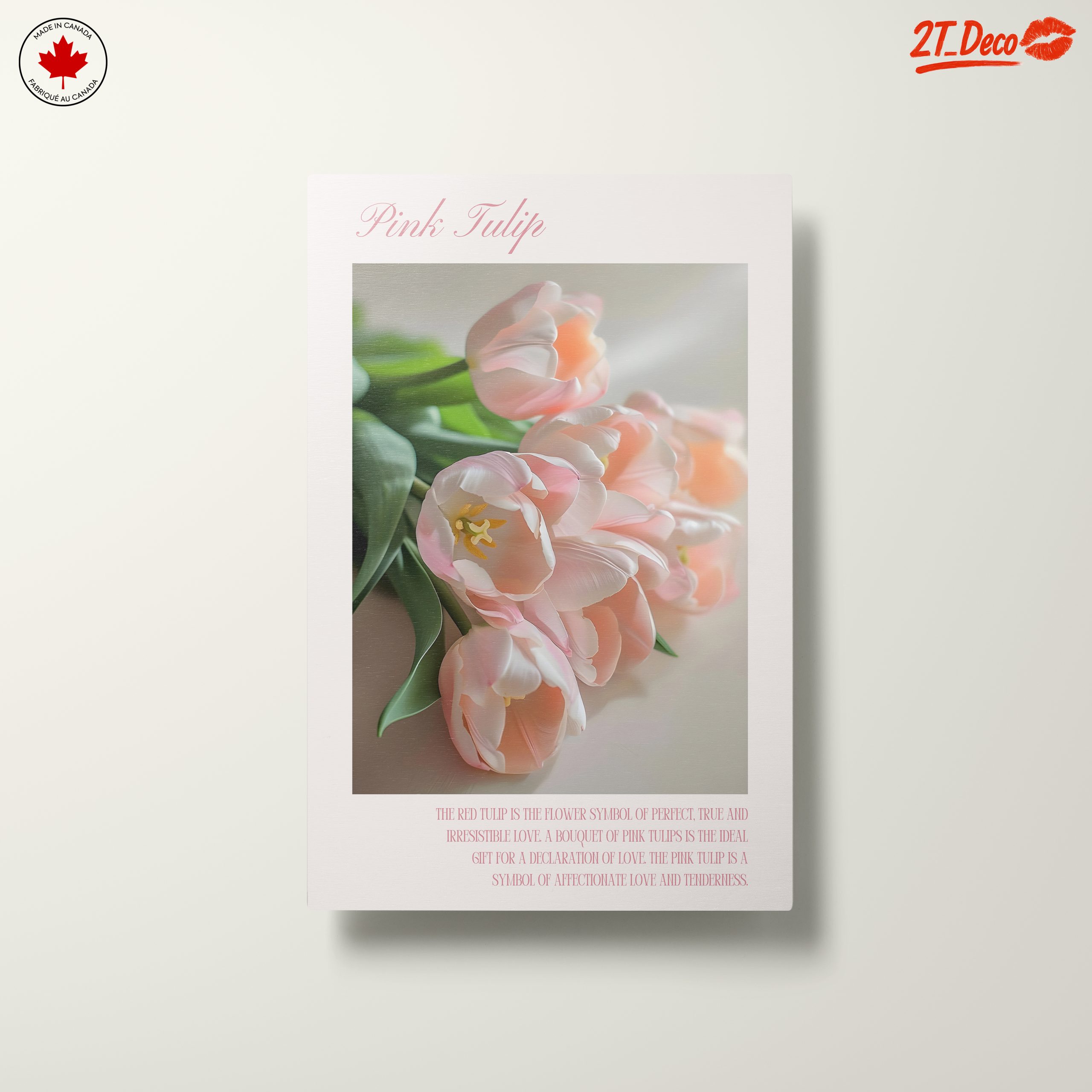 Beautiful Pink Tulip Bouquet Art - Image 10