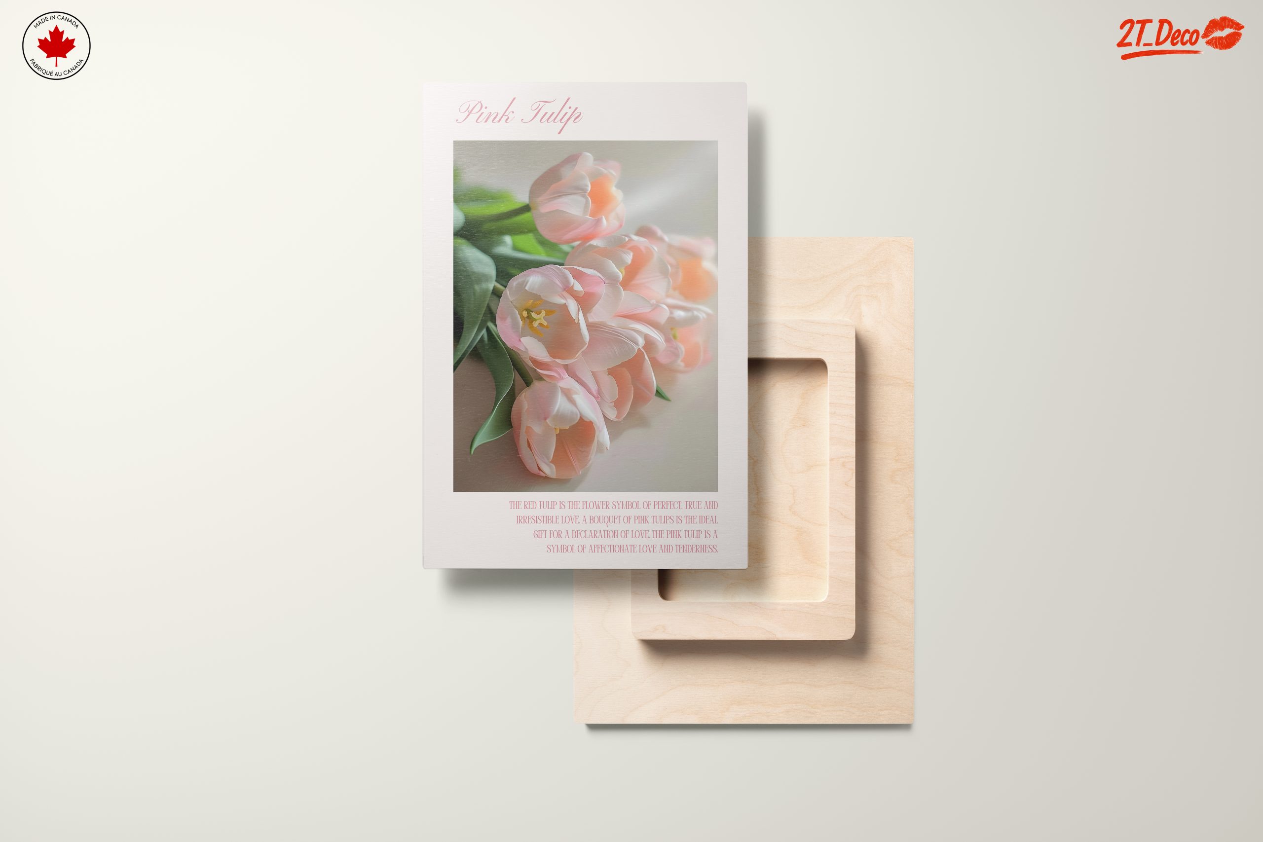 Beautiful Pink Tulip Bouquet Art - Image 11