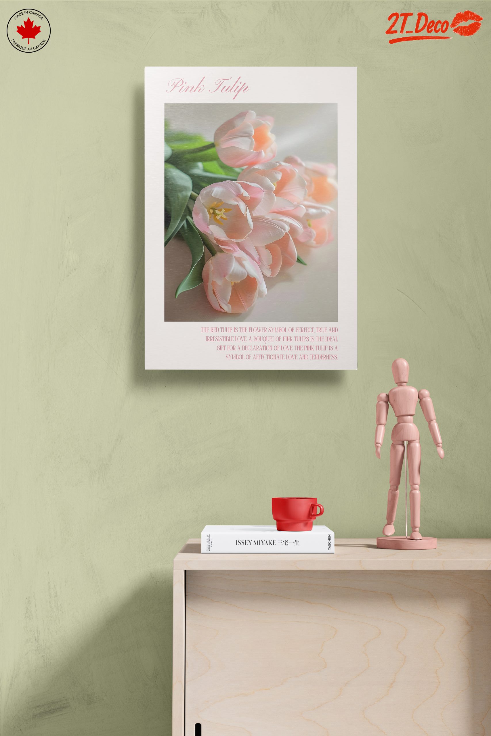 Beautiful Pink Tulip Bouquet Art - Image 14